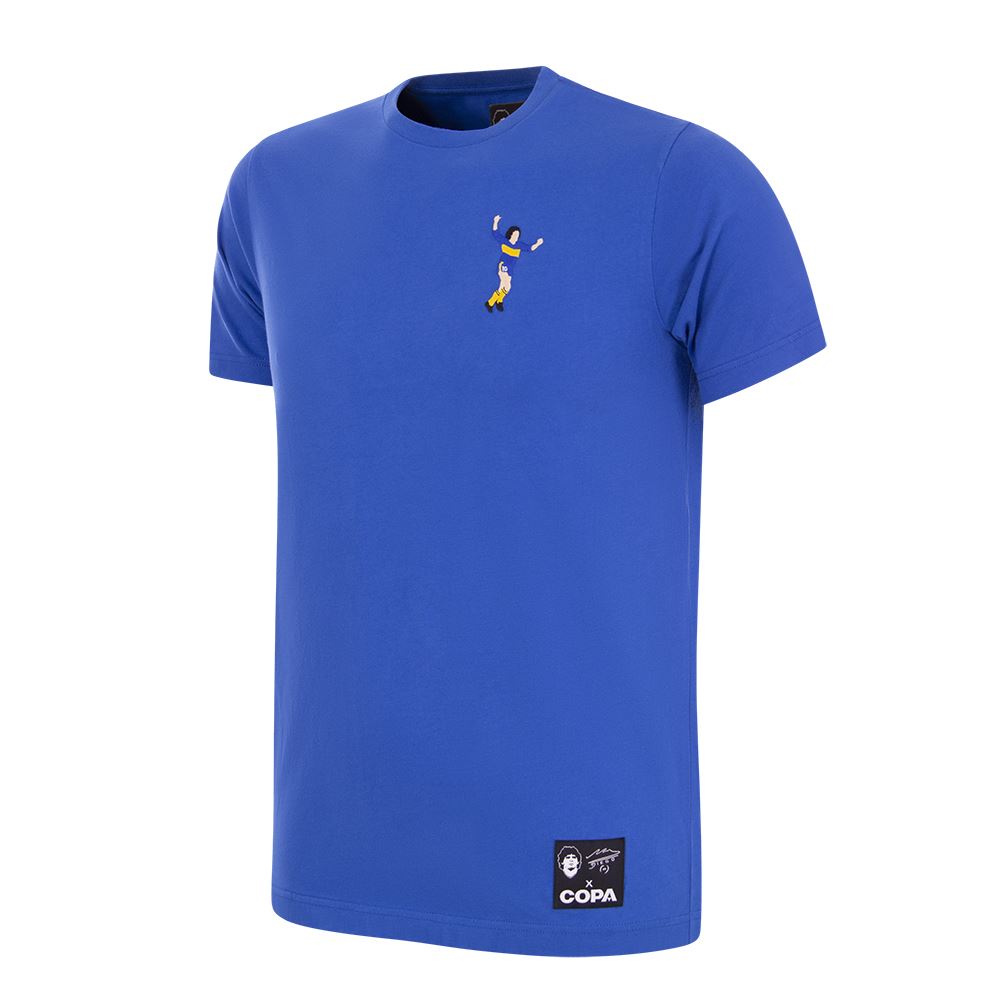 COPA Maradona X Boca Embroidery T-Shirt Blauw COPA Maradona X Boca Embroidery T-Shirt Blauw