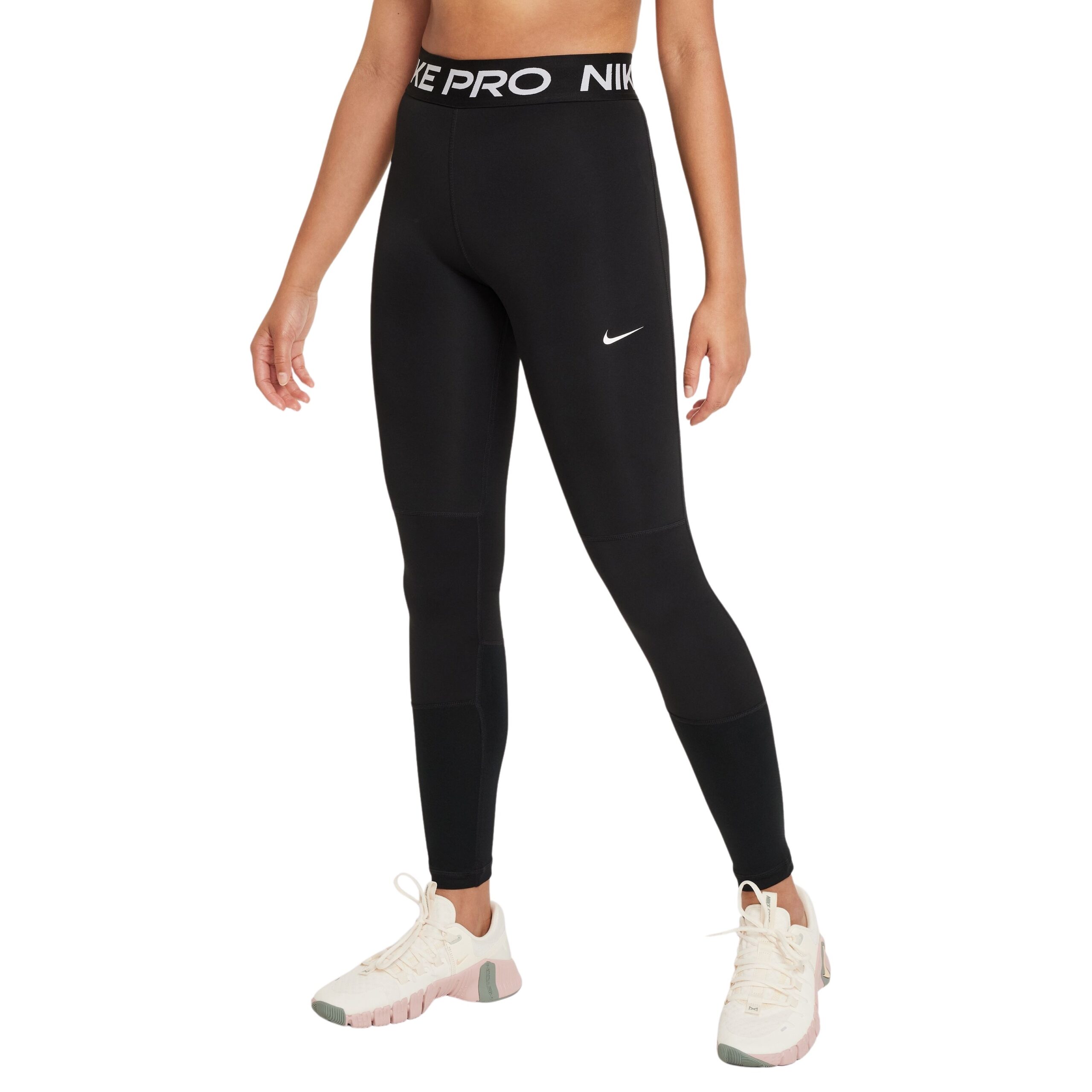 Nike Pro Sportlegging Meisjes Zwart Wit Nike Pro Sportlegging Meisjes Zwart Wit