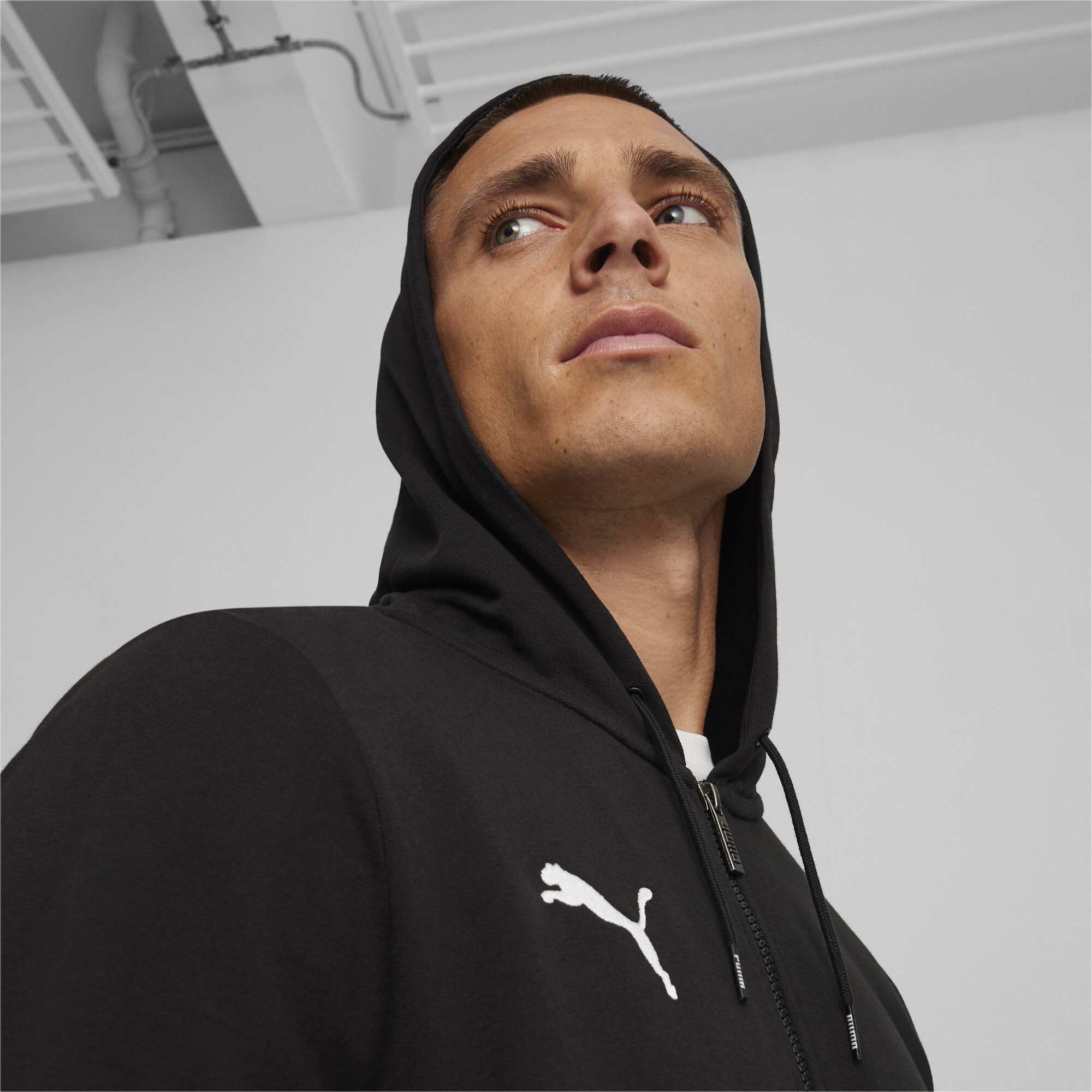 PUMA TeamGOAL Casuals Hooded Vest Zwart Wit PUMA TeamGOAL Casuals Hooded Vest Zwart Wit - Afbeelding 3