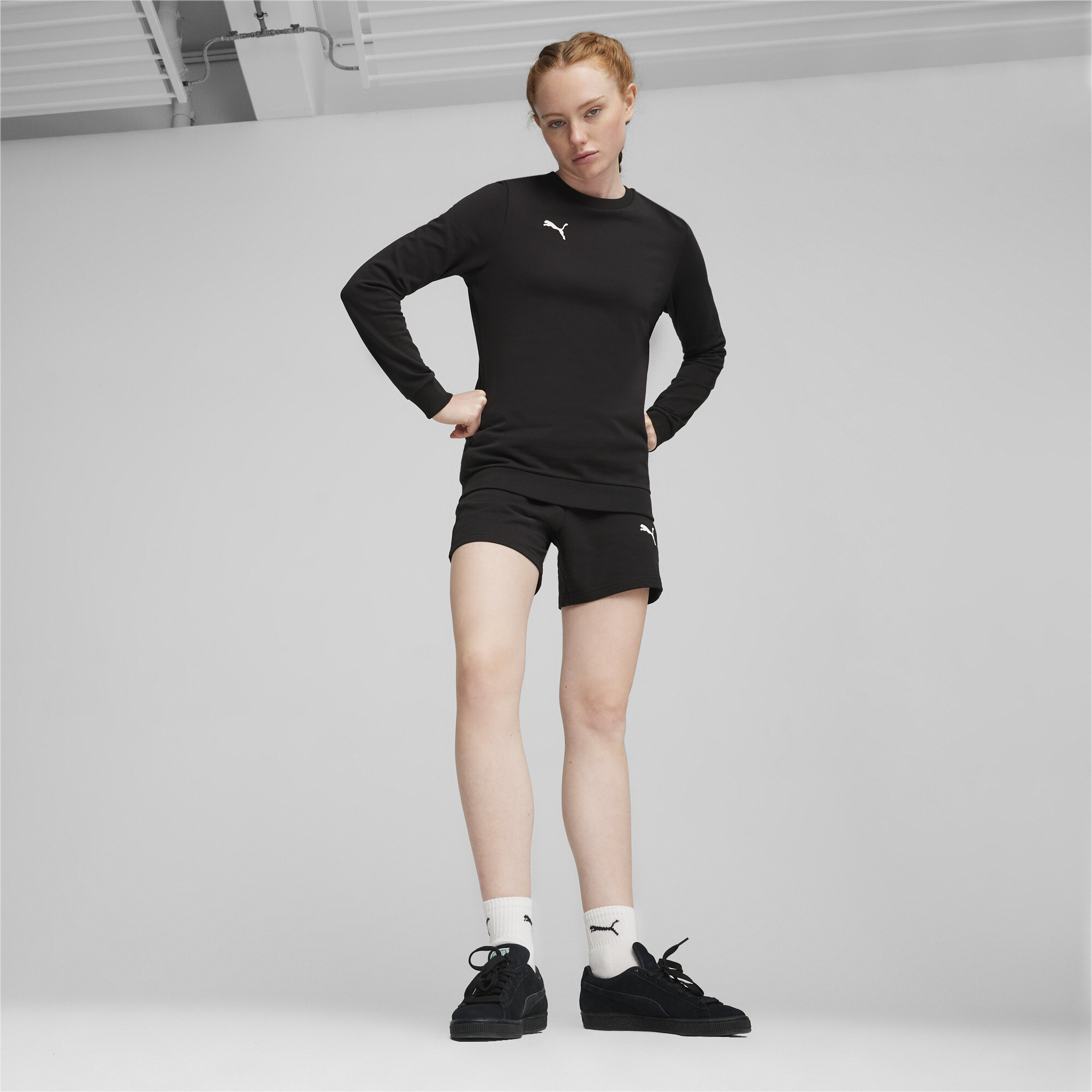 PUMA TeamGOAL Casuals Crew Sweater Dames Zwart Wit PUMA TeamGOAL Casuals Crew Sweater Dames Zwart Wit - Afbeelding 3