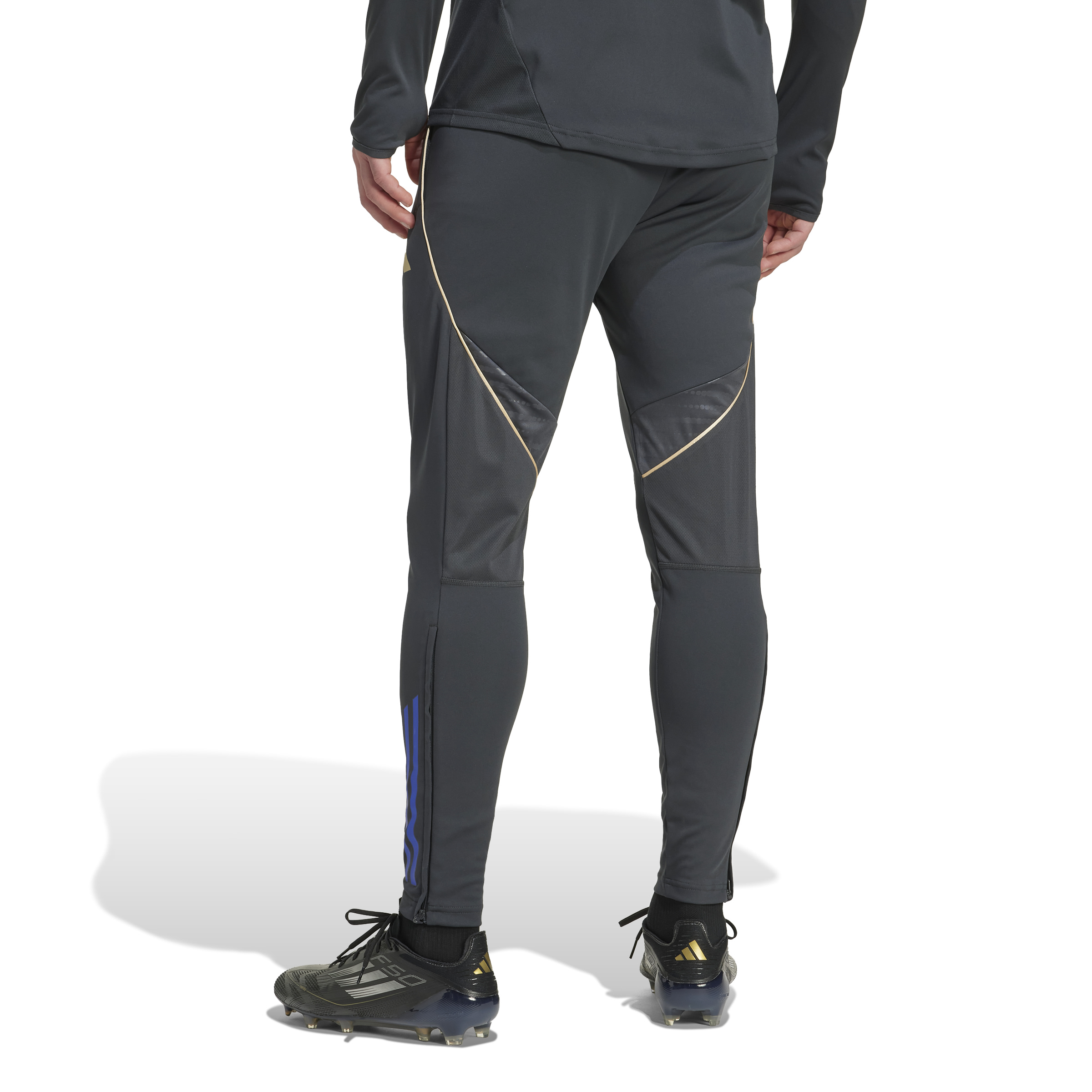 Adidas Olympique Lyon Trainingsbroek 2025-2026 Donkergrijs Goud Rood Blauw Adidas Olympique Lyon Trainingsbroek 2025-2026 Donkergrijs Goud Rood Blauw - Afbeelding 3