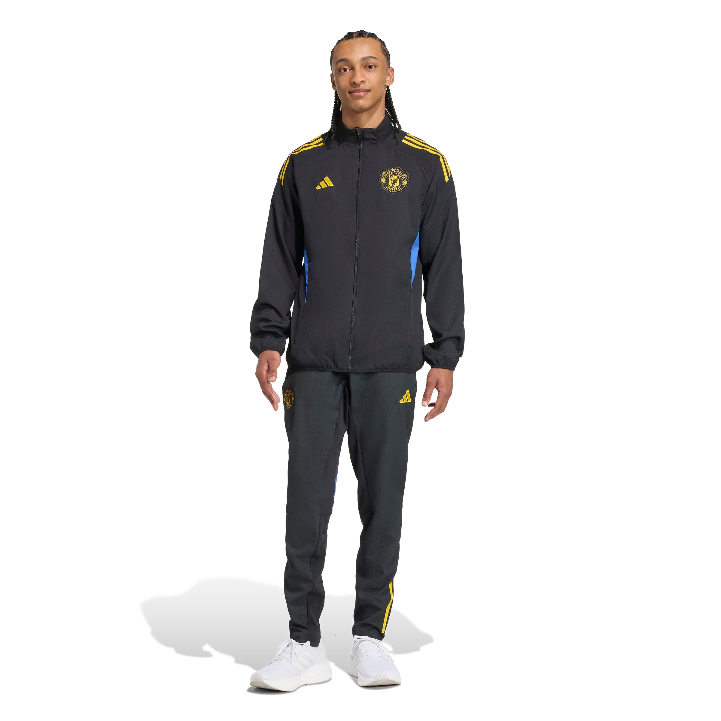 Adidas Manchester United Presentatie Trainingsjack 2025-2026 Zwart Blauw Geel Adidas Manchester United Presentatie Trainingsjack 2025-2026 Zwart Blauw Geel - foto 6