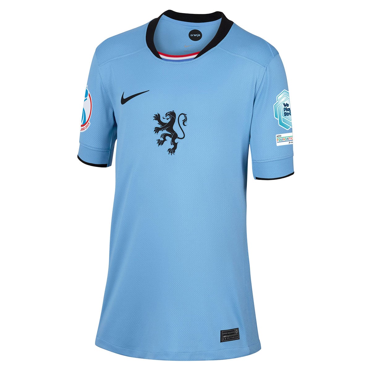 Nike Nederland Uitshirt OranjeLeeuwinnen 2025-2027 Kids + EK 2025 Badges Nike Nederland Uitshirt OranjeLeeuwinnen 2025-2027 Kids + EK 2025 Badges