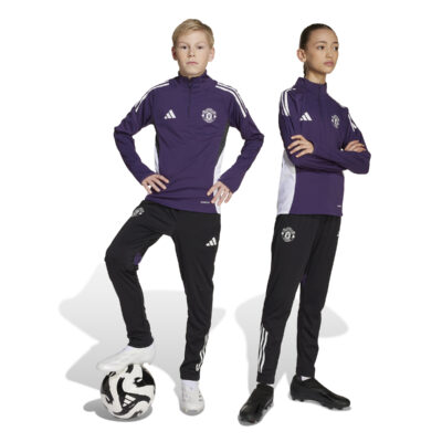 Adidas Manchester United Trainingsbroek 2025-2026 Kids Zwart Wit Paars - foto 5