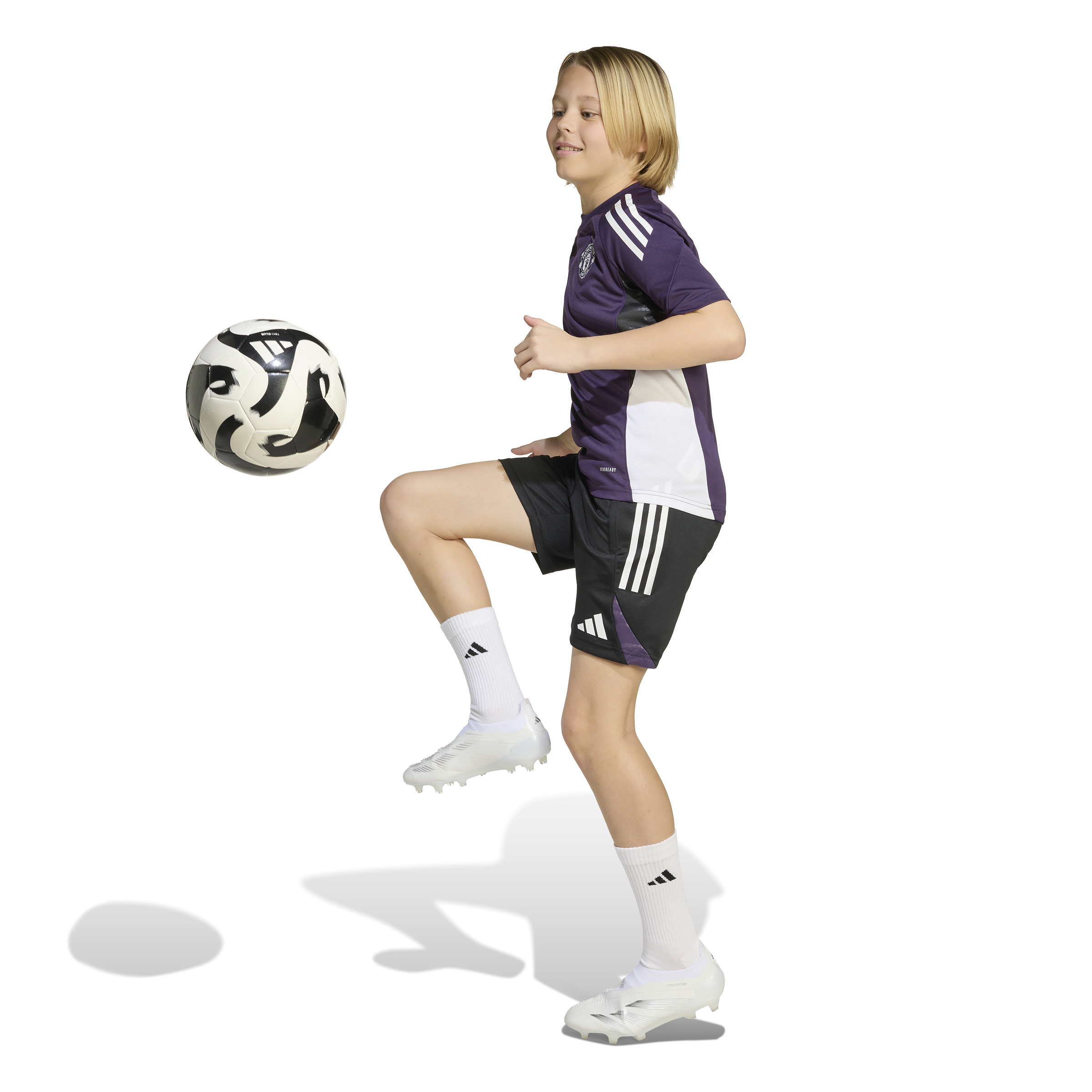 Adidas Manchester United Trainingsset 2025-2026 Kids Paars Zwart Wit Adidas Manchester United Trainingsset 2025-2026 Kids Paars Zwart Wit - foto 3