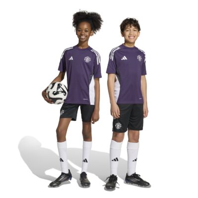 Adidas Manchester United Trainingsset 2025-2026 Kids Paars Zwart Wit