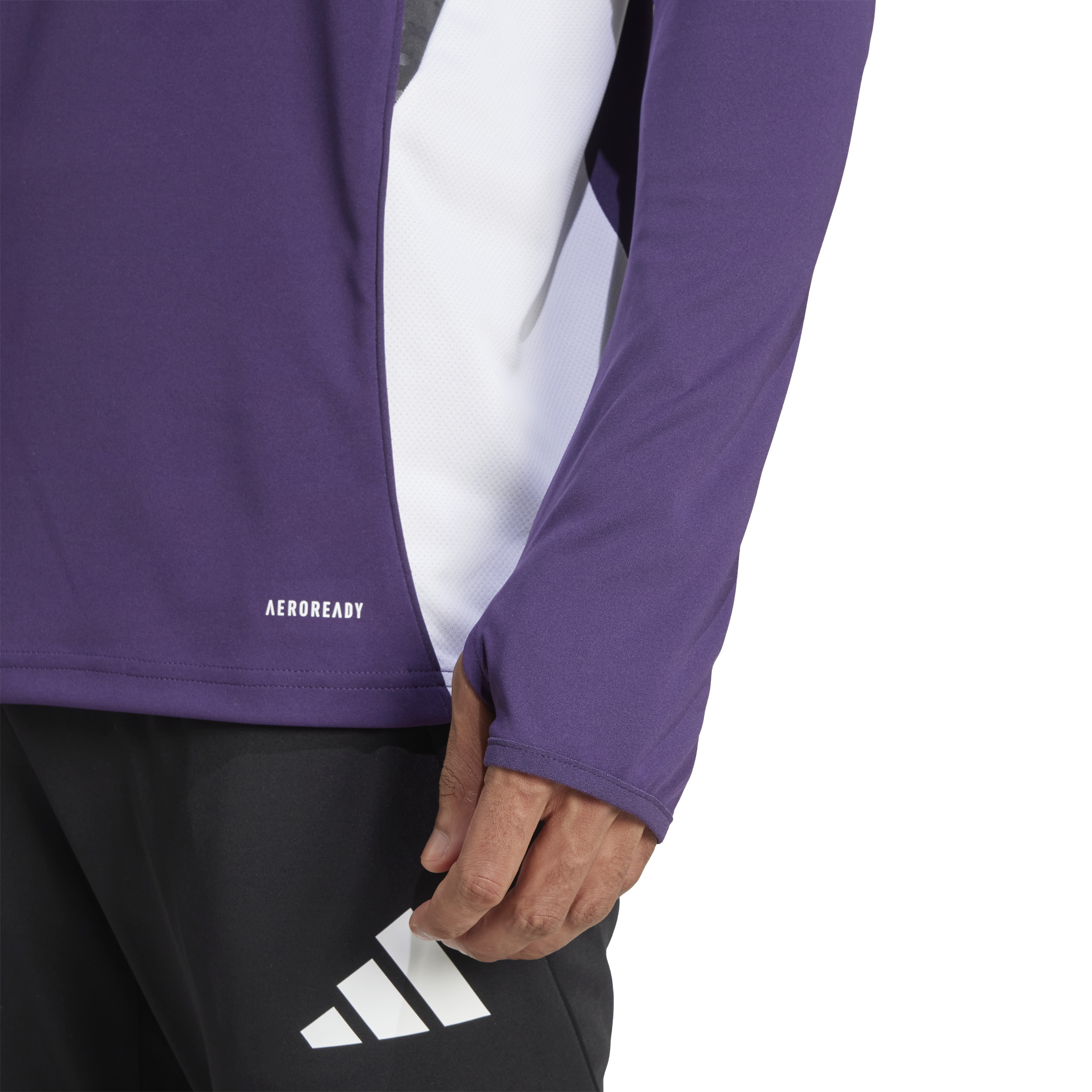 Adidas Manchester United Trainingstrui 1/4-Zip 2025-2026 Paars Wit Zwart Adidas Manchester United Trainingstrui 1/4-Zip 2025-2026 Paars Wit Zwart - foto 5