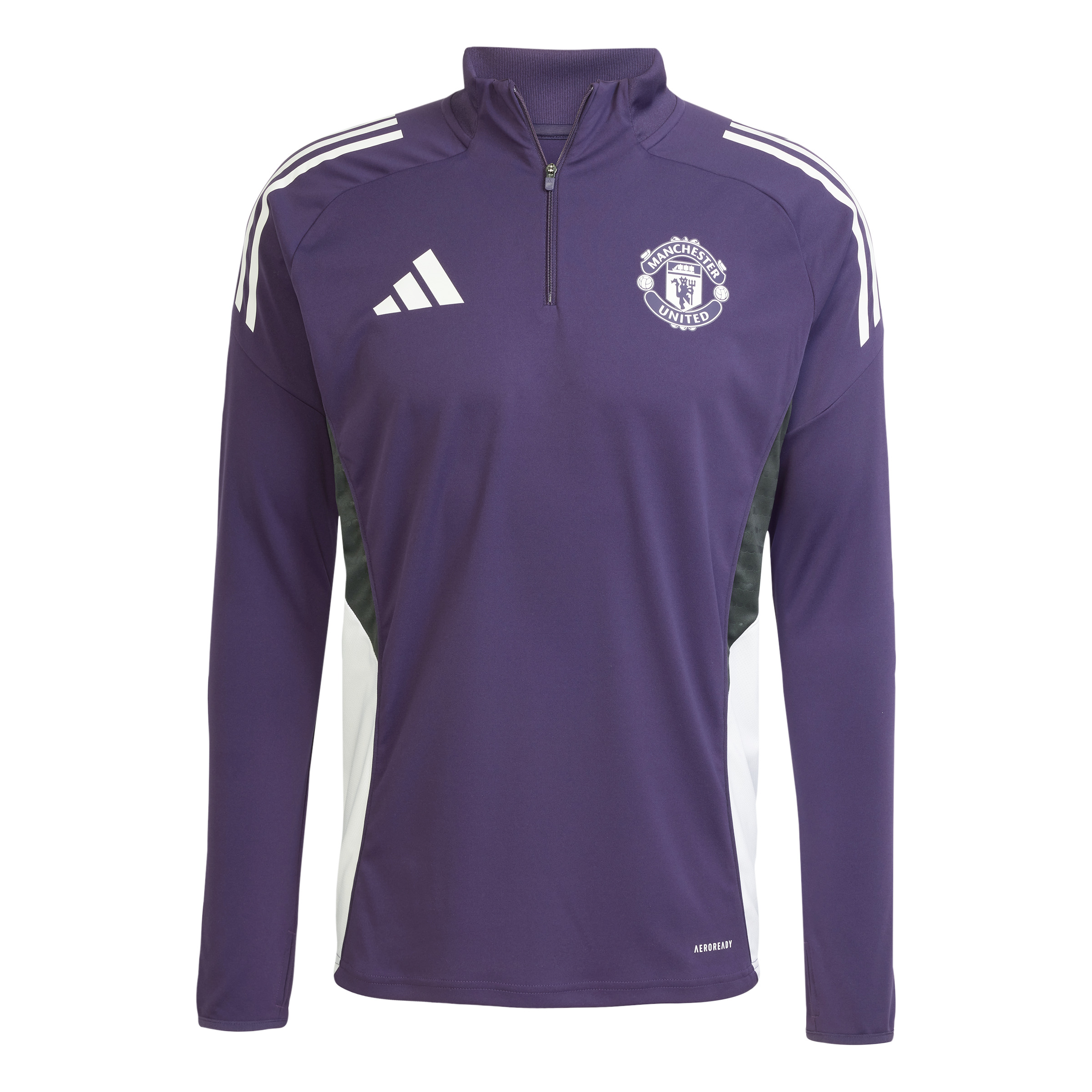 Adidas Manchester United Trainingstrui 1/4-Zip 2025-2026 Paars Wit Zwart Adidas Manchester United Trainingstrui 1/4-Zip 2025-2026 Paars Wit Zwart - foto 6