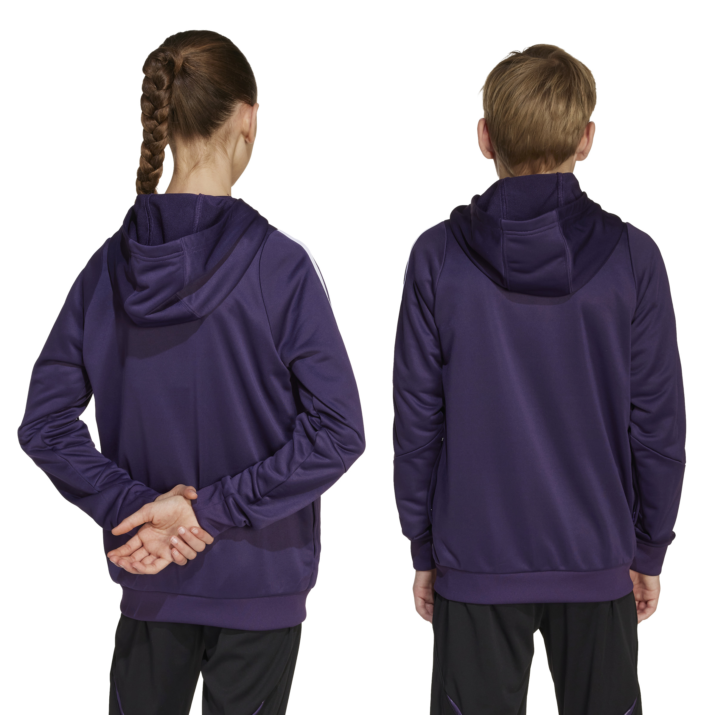 Adidas Manchester United Track Hoodie 2025-2025 Kids Paars Wit Adidas Manchester United Track Hoodie 2025-2025 Kids Paars Wit - foto 7