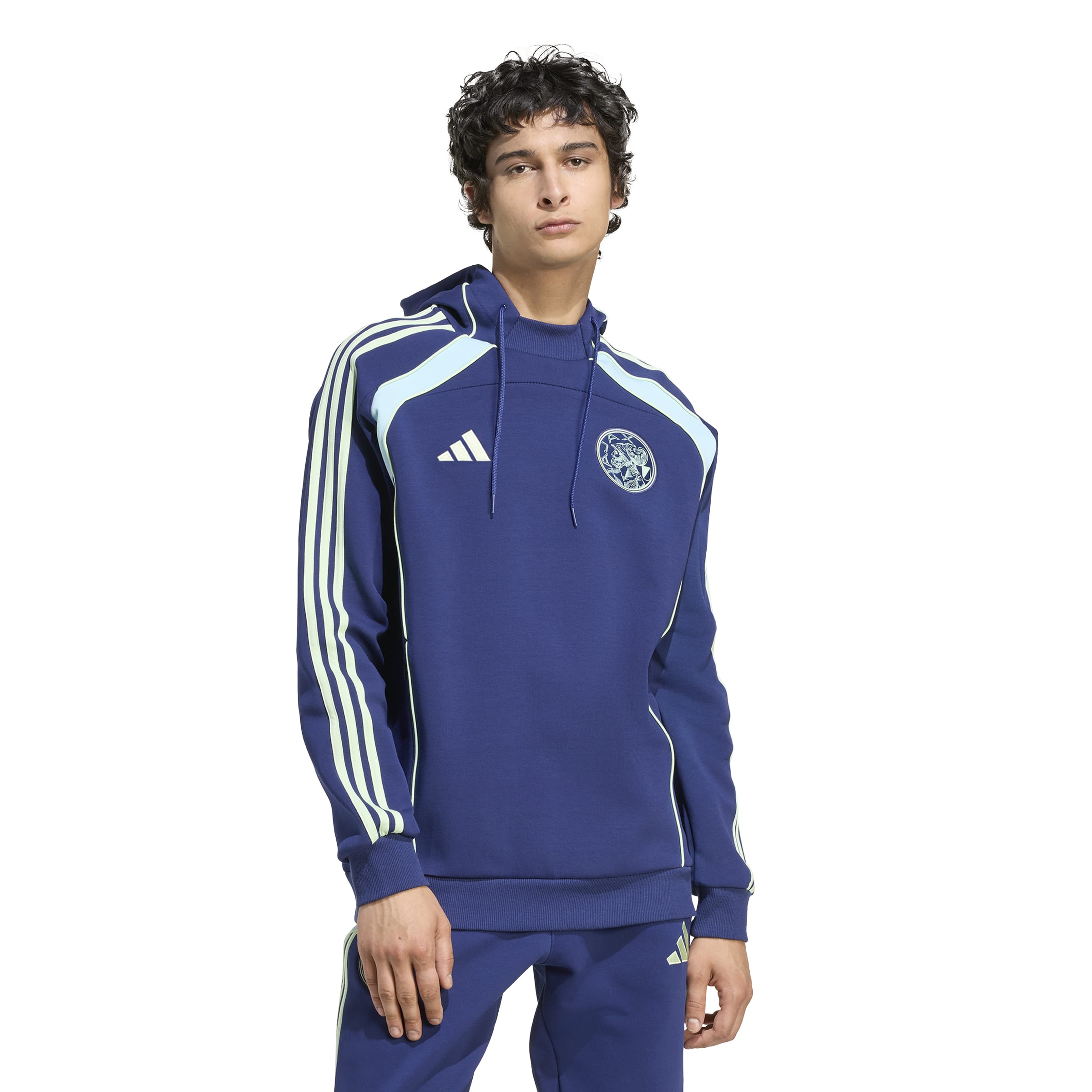 Adidas Ajax Urban Purist Hoodie 2025-2026 Donkerblauw Lichtblauw Groen Adidas Ajax Urban Purist Hoodie 2025-2026 Donkerblauw Lichtblauw Groen