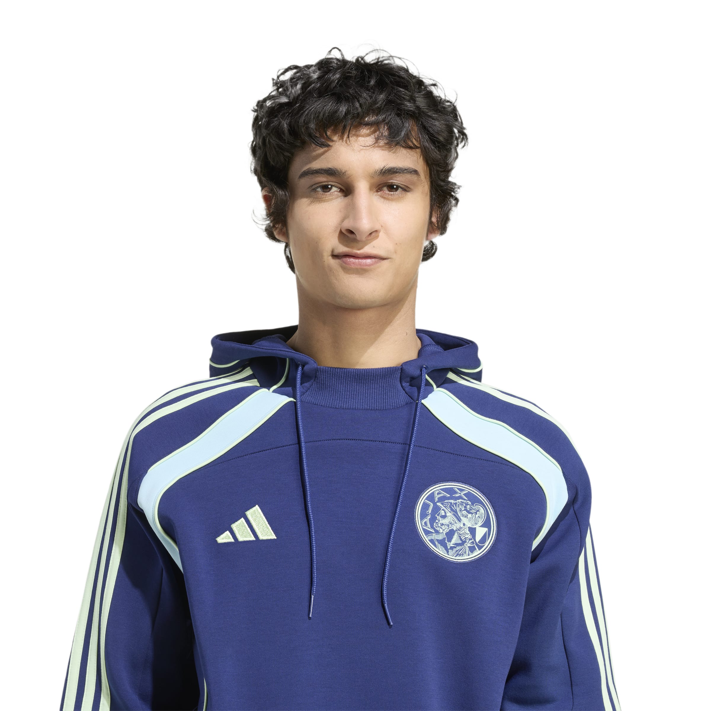 Adidas Ajax Urban Purist Hoodie 2025-2026 Donkerblauw Lichtblauw Groen Adidas Ajax Urban Purist Hoodie 2025-2026 Donkerblauw Lichtblauw Groen - Afbeelding 3