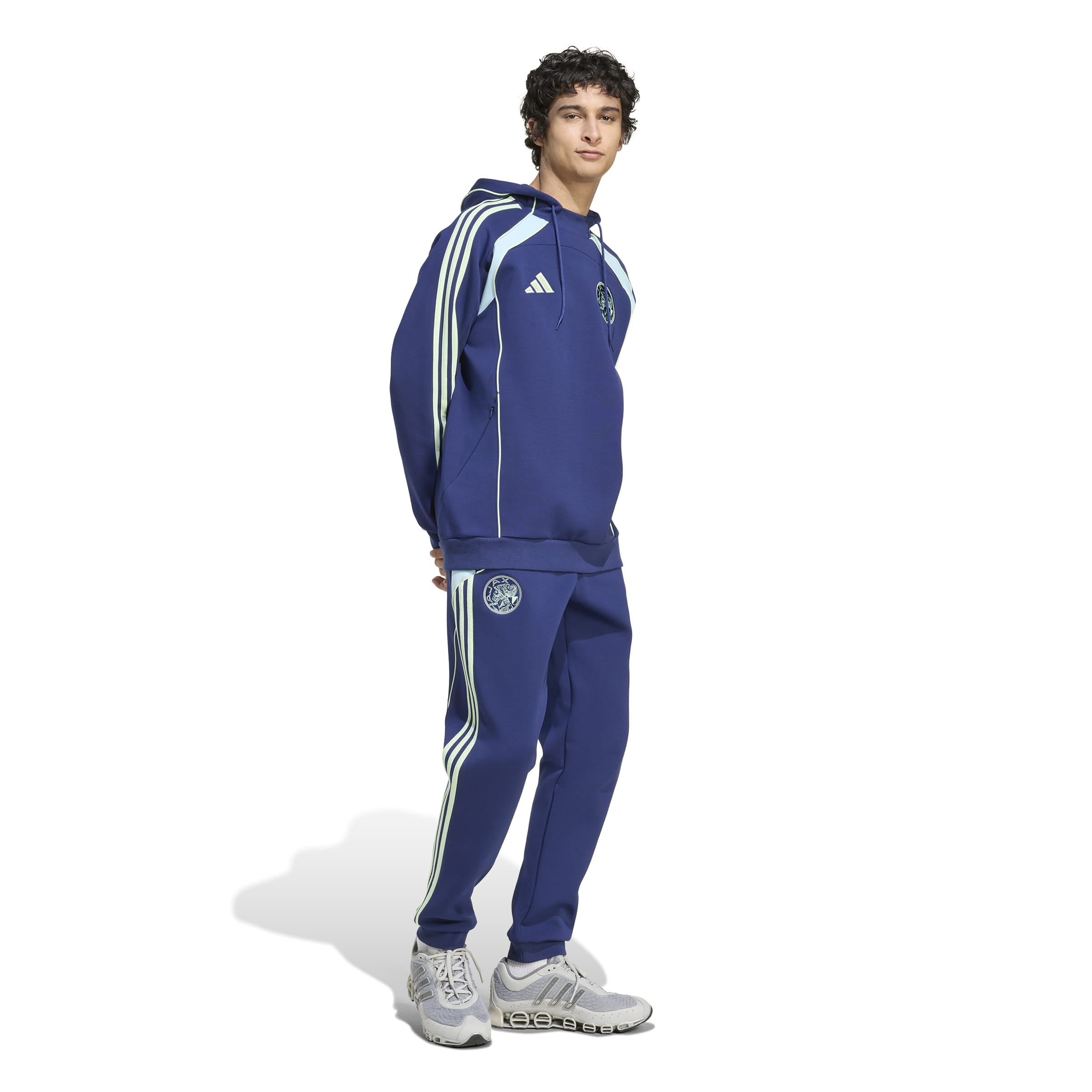 Adidas Ajax Urban Purist Hoodie 2025-2026 Donkerblauw Lichtblauw Groen Adidas Ajax Urban Purist Hoodie 2025-2026 Donkerblauw Lichtblauw Groen - Afbeelding 5