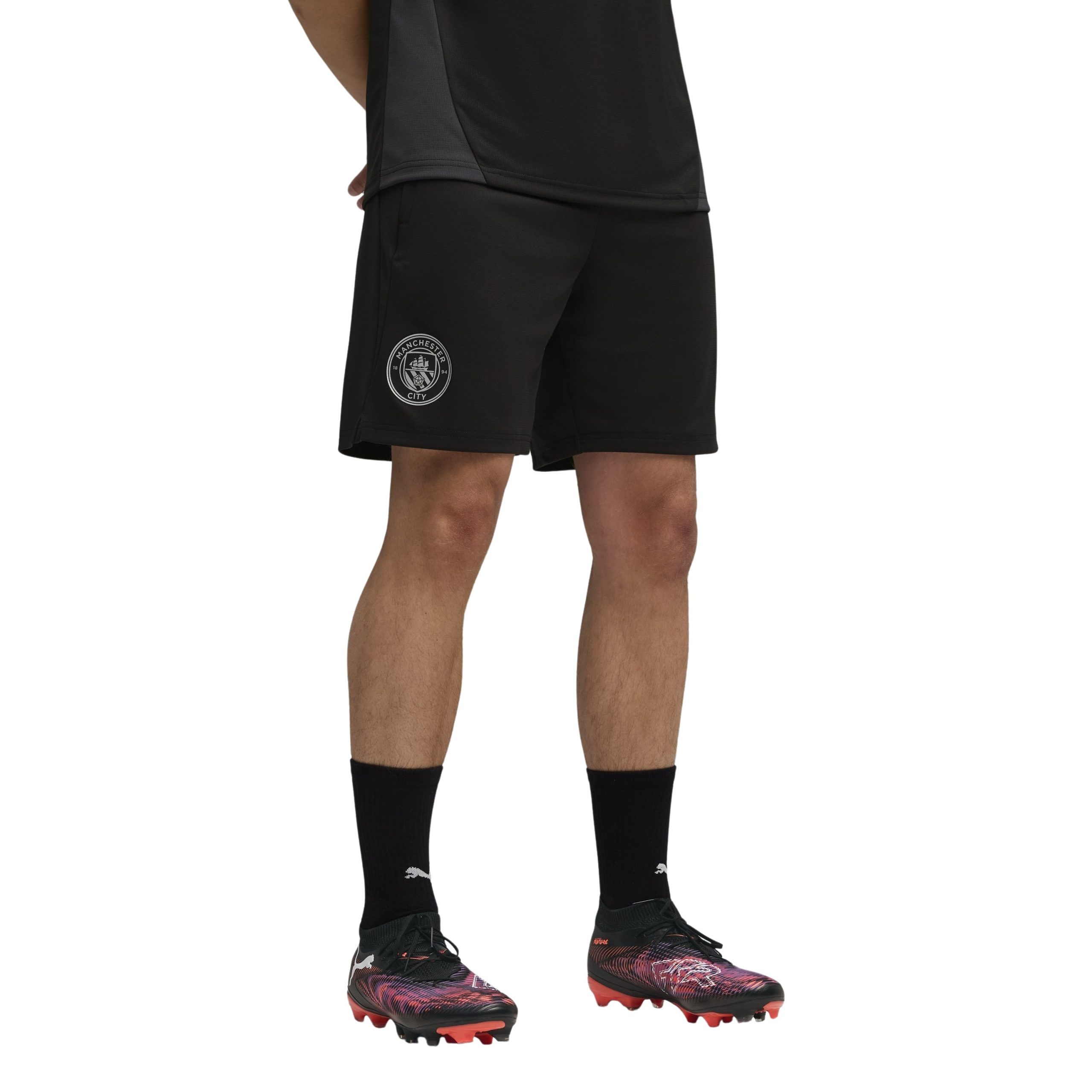 PUMA Manchester City Trainingsbroekje 2025-2026 Zwart Zilver PUMA Manchester City Trainingsbroekje 2025-2026 Zwart Zilver