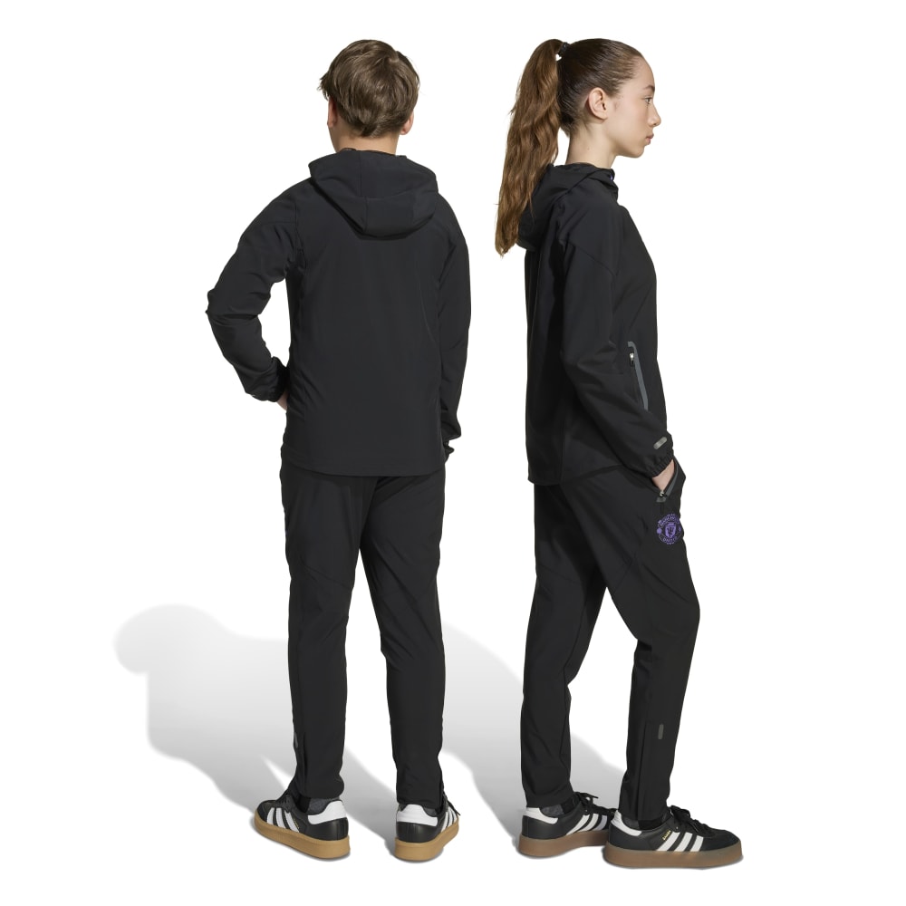 Adidas Manchester United Vis Tech Trainingspak Full-Zip Kids Zwart Paars Adidas Manchester United Vis Tech Trainingspak Full-Zip Kids Zwart Paars - foto 4