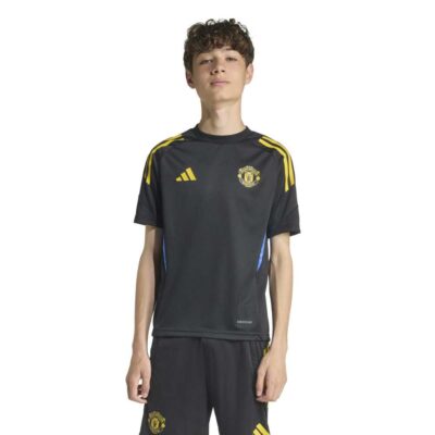 Adidas Manchester United Trainingsshirt 2025-2026 Kids Zwart Blauw Geel