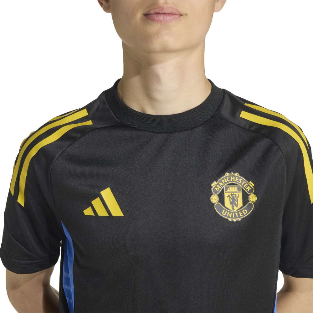 Adidas Manchester United Trainingsshirt 2025-2026 Kids Zwart Blauw Geel Adidas Manchester United Trainingsshirt 2025-2026 Kids Zwart Blauw Geel - foto 4