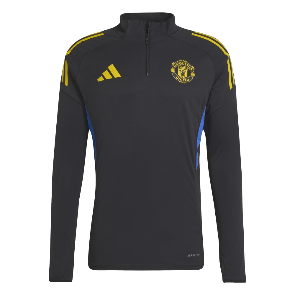 Adidas Manchester United Trainingstrui 1/4-Zip 2025-2026 Zwart Blauw Geel Adidas Manchester United Trainingstrui 1/4-Zip 2025-2026 Zwart Blauw Geel - foto 6