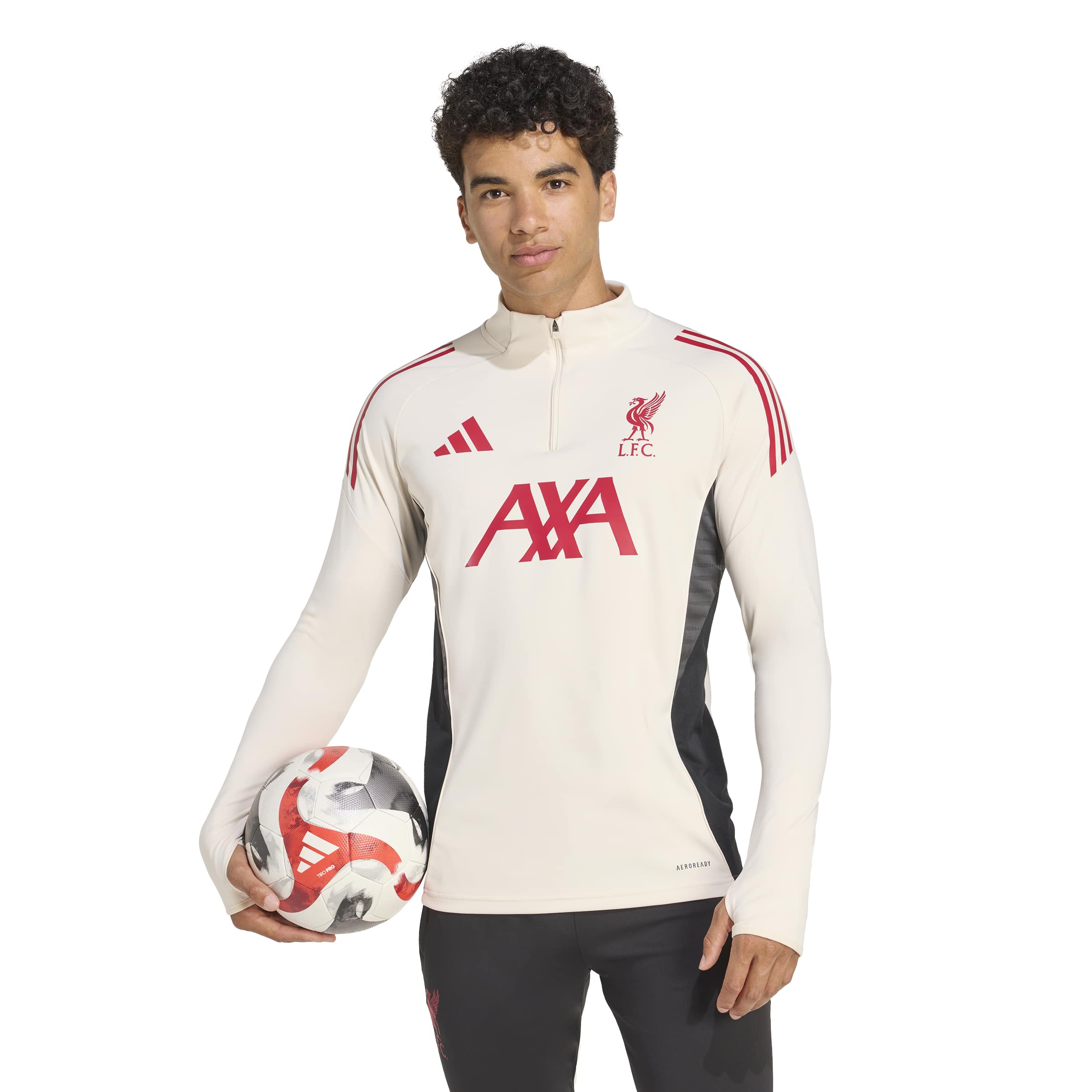 Adidas Liverpool Trainingspak 1/4-Zip 2025-2026 Wit Zwart Rood Adidas Liverpool Trainingspak 1/4-Zip 2025-2026 Wit Zwart Rood - foto 2