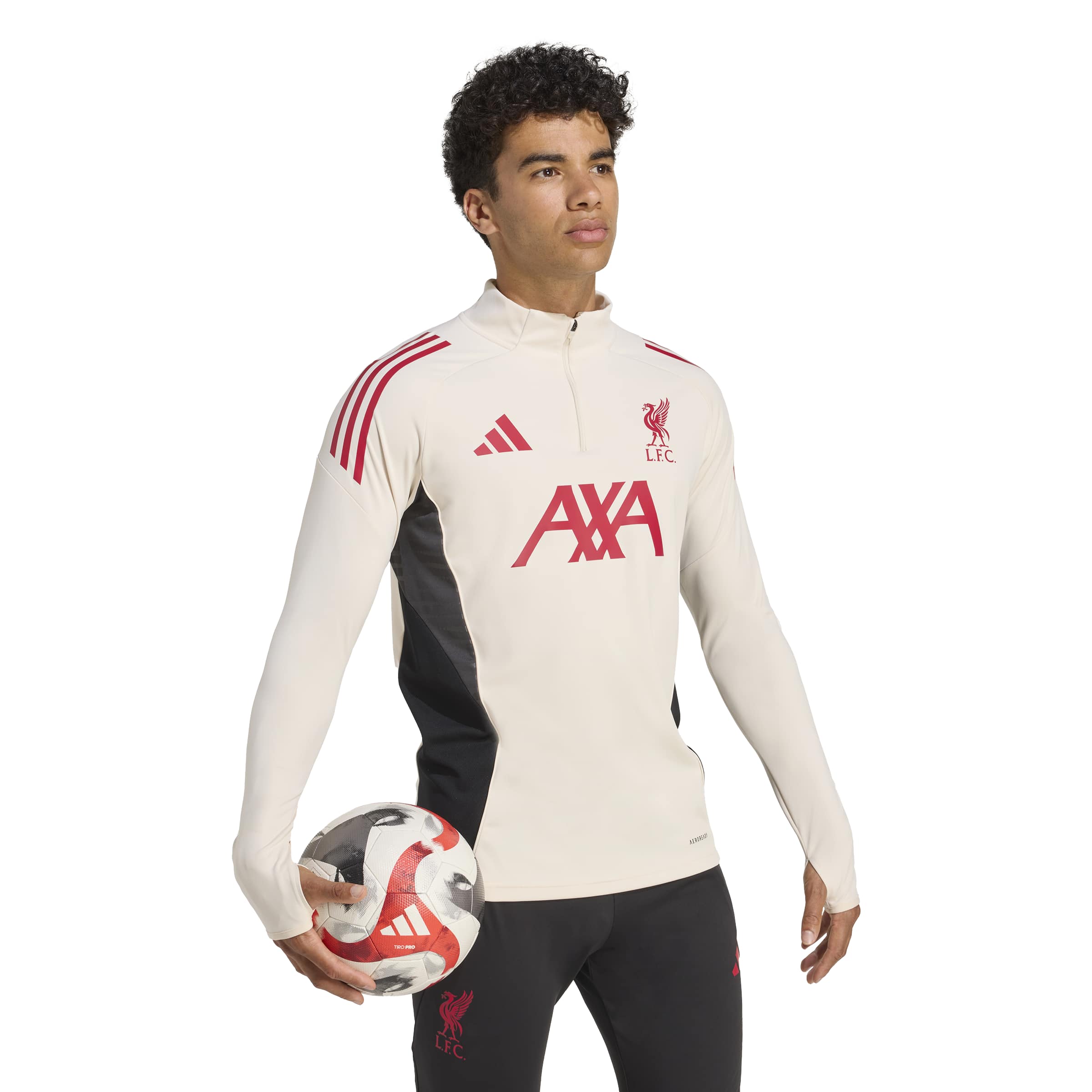 Adidas Liverpool Trainingspak 1/4-Zip 2025-2026 Wit Zwart Rood Adidas Liverpool Trainingspak 1/4-Zip 2025-2026 Wit Zwart Rood - foto 4