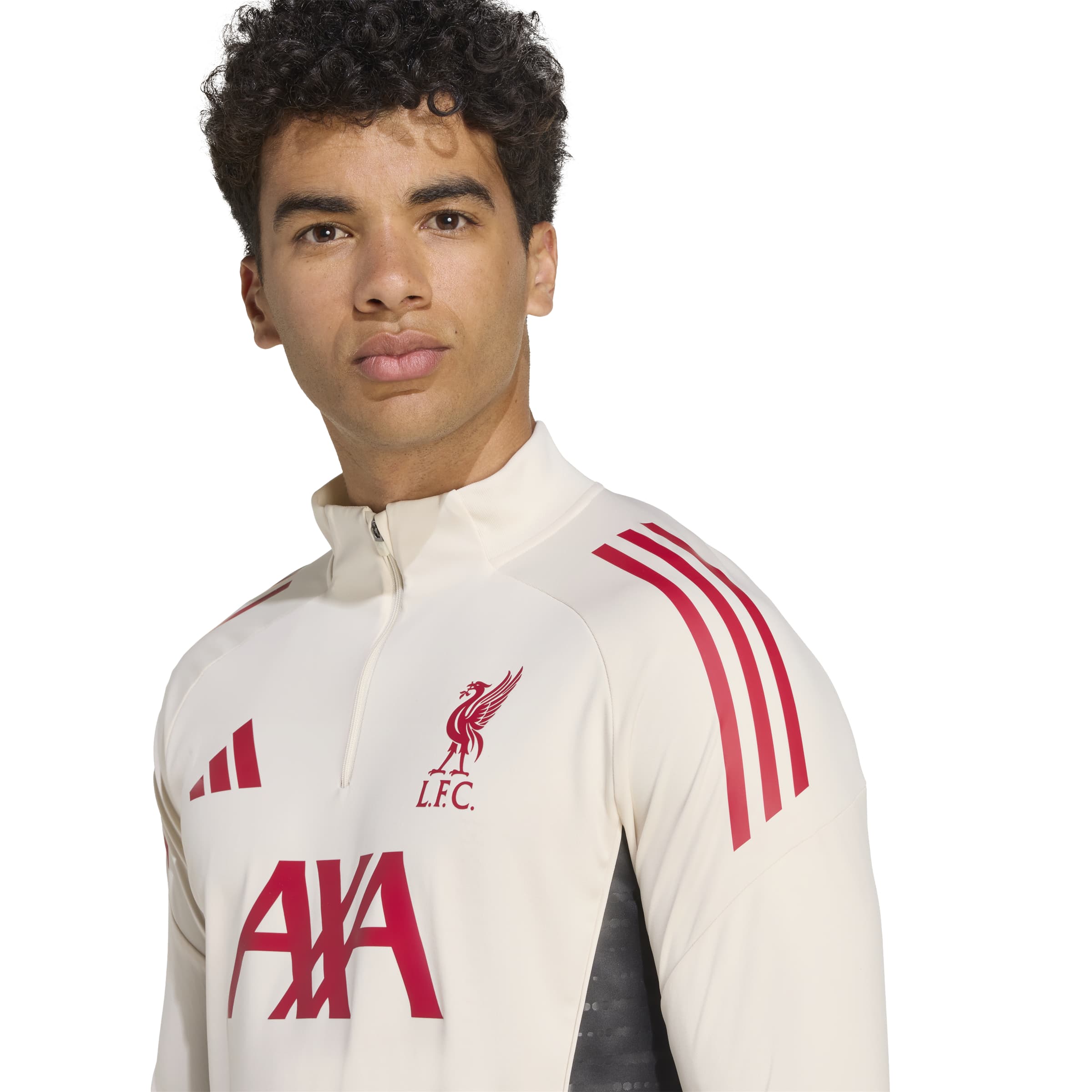 Adidas Liverpool Trainingspak 1/4-Zip 2025-2026 Wit Zwart Rood Adidas Liverpool Trainingspak 1/4-Zip 2025-2026 Wit Zwart Rood - foto 5