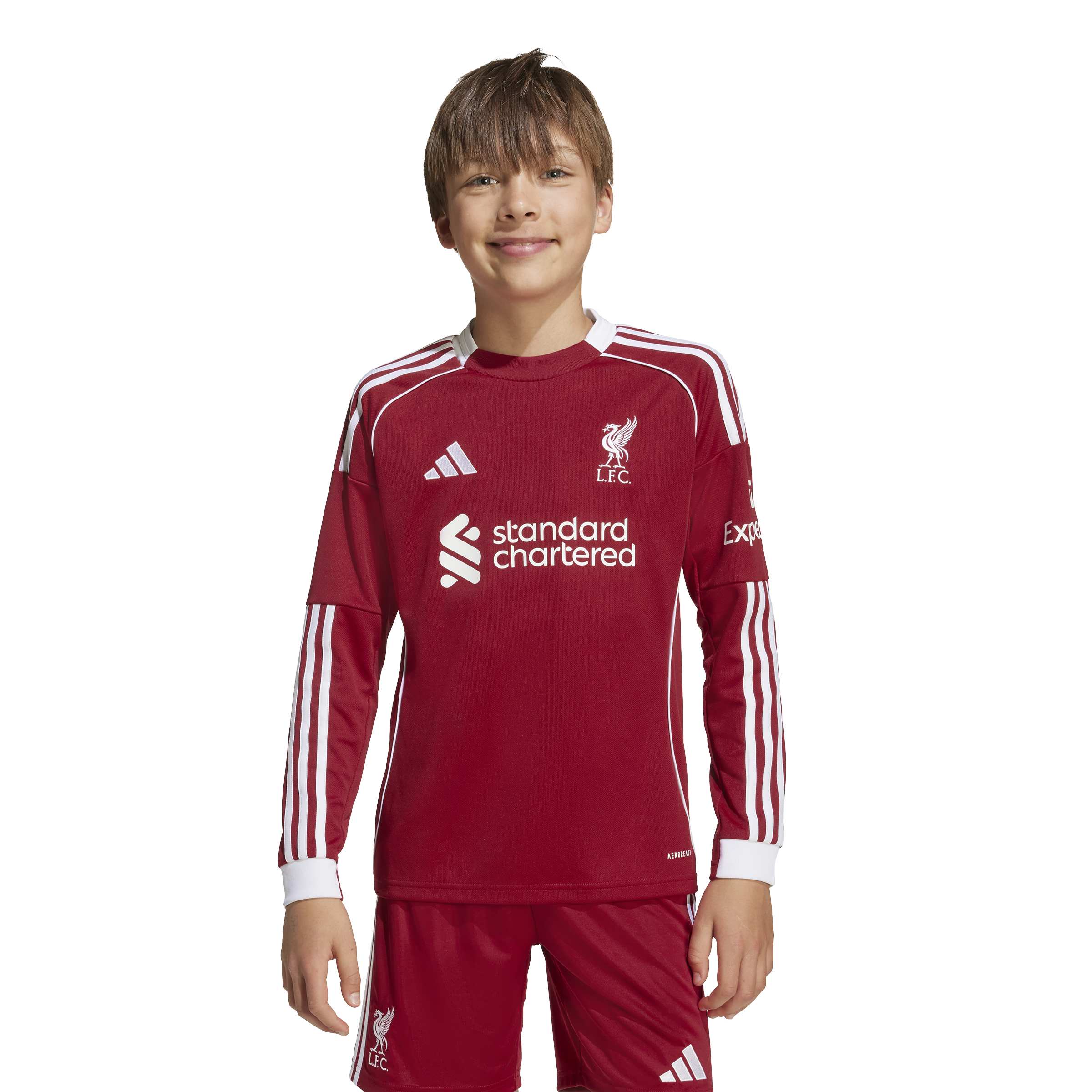 Adidas Liverpool Thuisshirt Lange Mouwen 2025-2026 Kids Adidas Liverpool Thuisshirt Lange Mouwen 2025-2026 Kids
