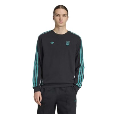 Adidas Liverpool Terrace Icons Crew Sweater Zwart Groen Wit
