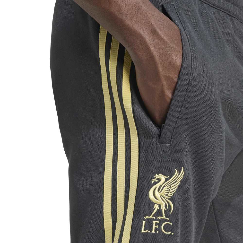 Adidas Liverpool Lifestyler Trainingsbroek Donkergrijs Goud Adidas Liverpool Lifestyler Trainingsbroek Donkergrijs Goud - foto 4