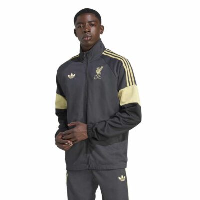 Adidas Liverpool Lifestyler Trainingspak Full-Zip Donkergrijs Goud Zwart - foto 2