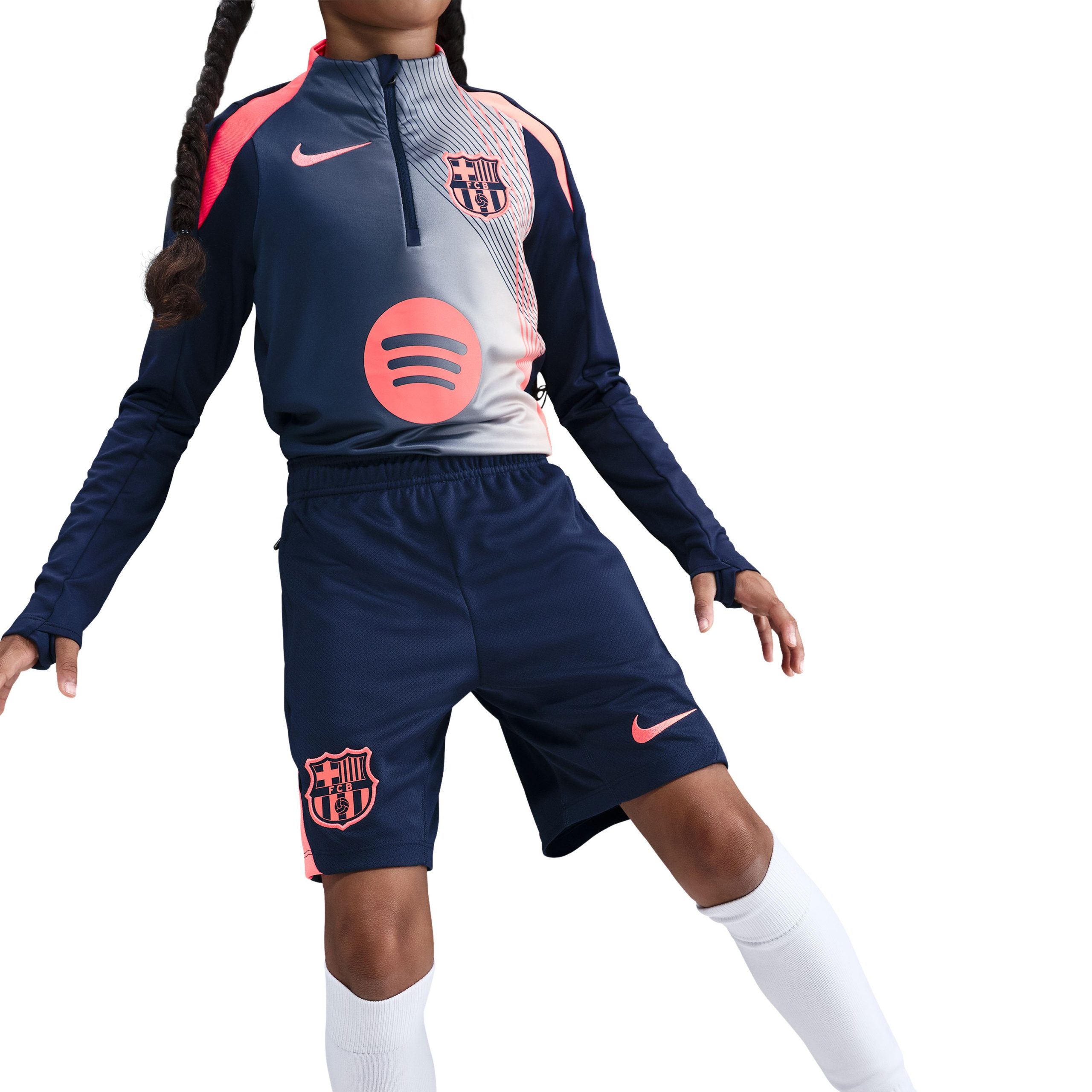 Nike FC Barcelona Strike Trainingsbroekje 2025-2026 Kids Donkerblauw Oranje Nike FC Barcelona Strike Trainingsbroekje 2025-2026 Kids Donkerblauw Oranje - Afbeelding 3