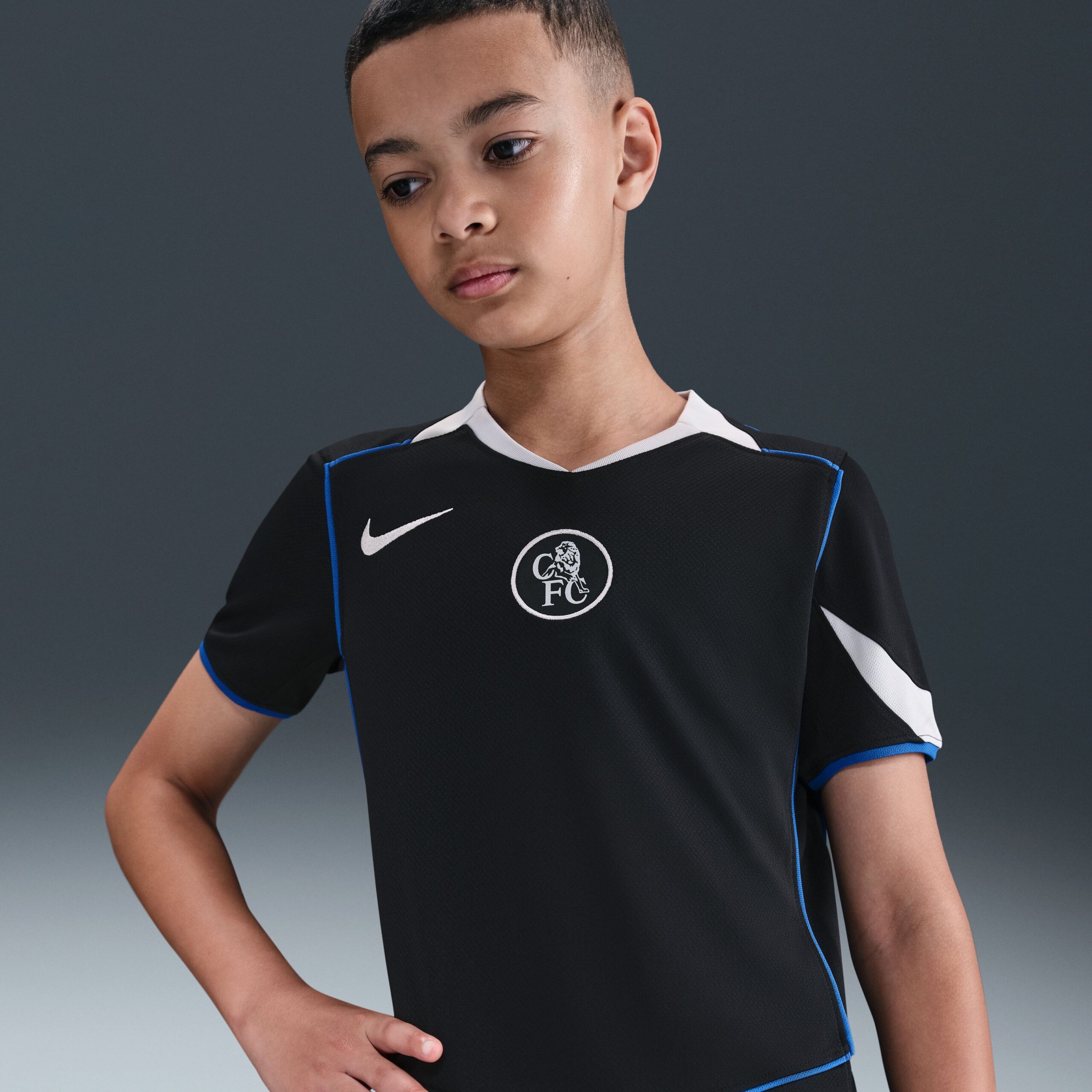 Nike Chelsea 3e Set 2025-2026 Kids Nike Chelsea Hato 21 3e Shirt 2025-2026 Kids - foto 4