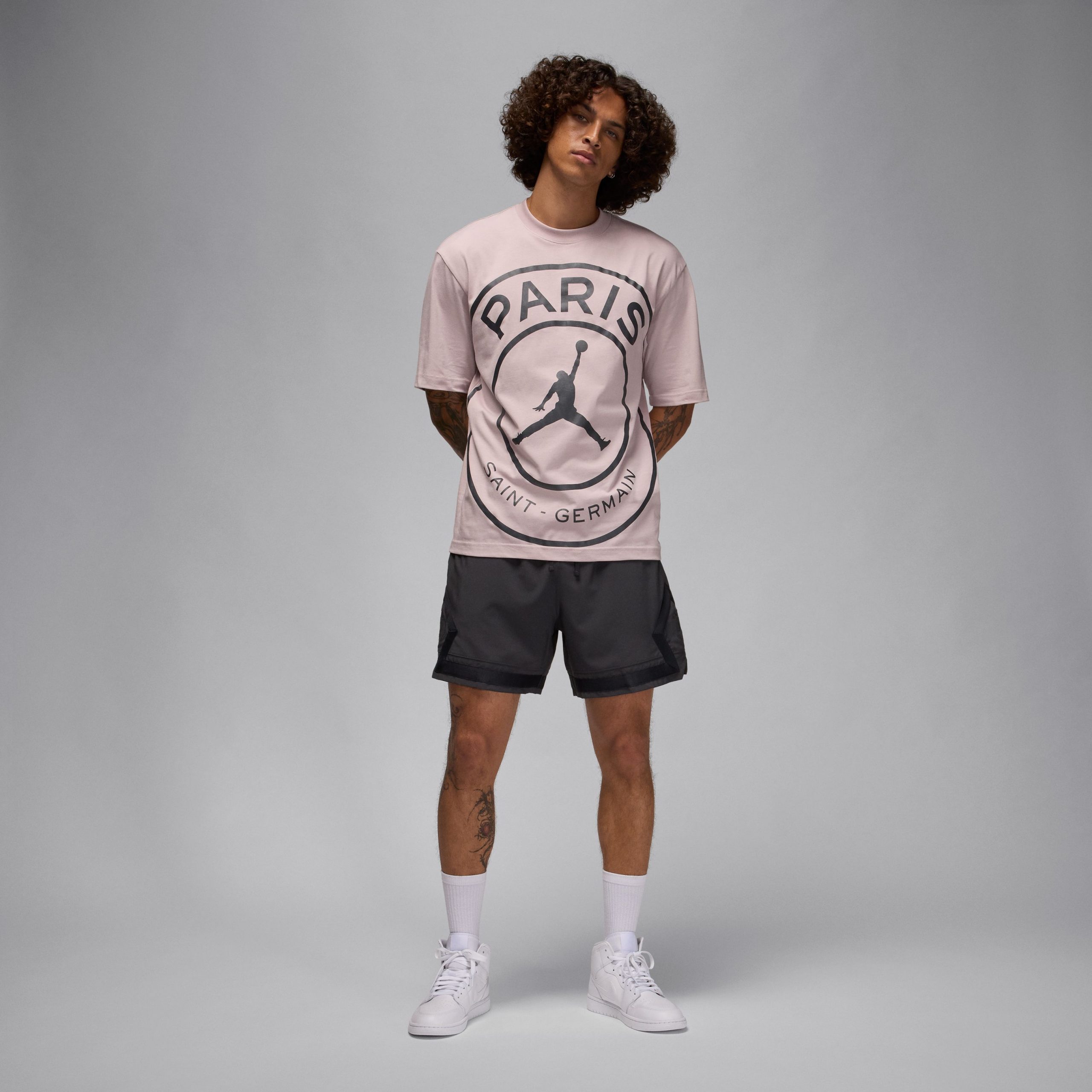 Nike Paris Saint-Germain X Jordan T-Shirt Lichtroze Zwart Nike Paris Saint-Germain X Jordan T-Shirt Lichtroze Zwart - foto 5