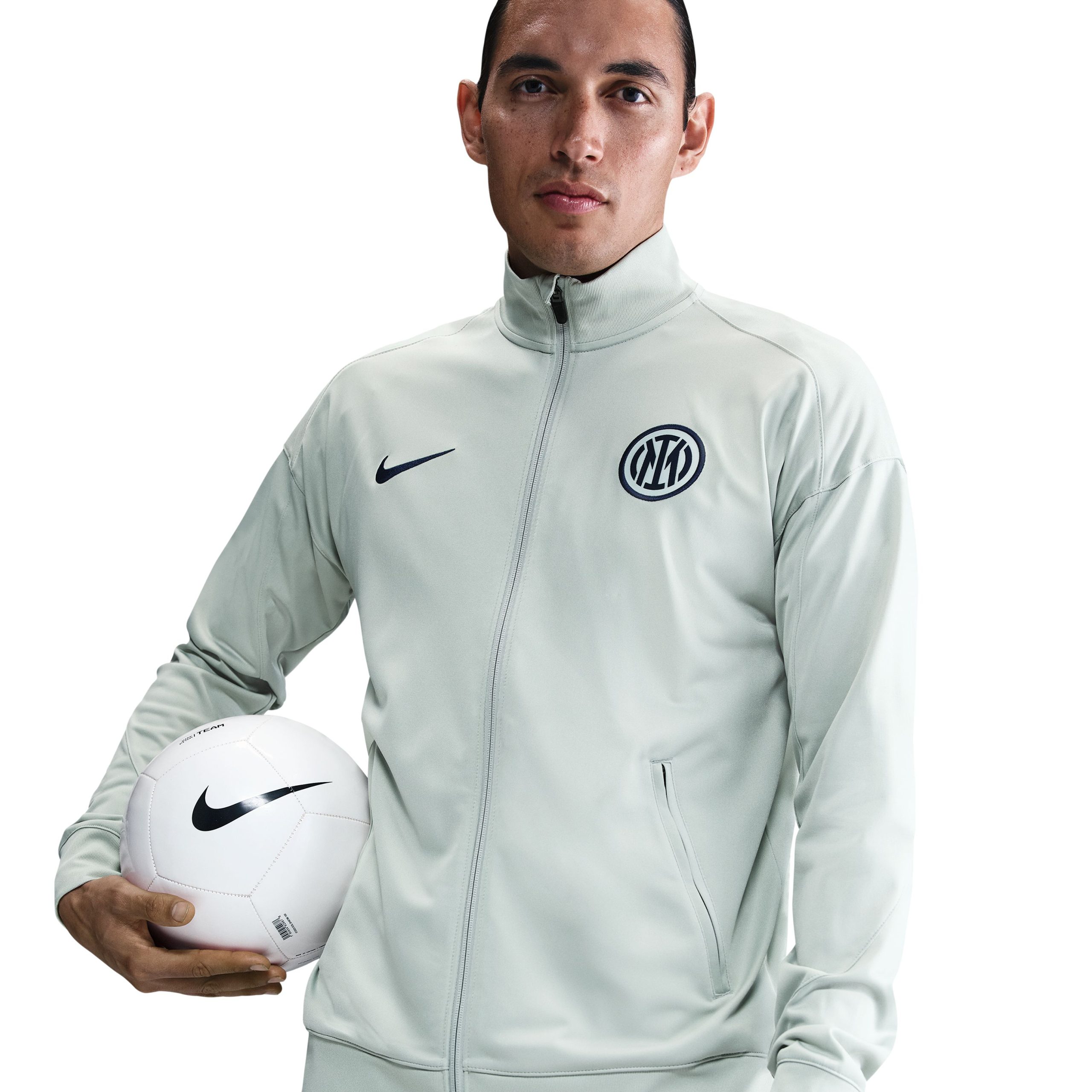 Nike Inter Milan Strike Trainingspak Full-Zip 2025-2026 Lichtgrijs Donkerblauw Wit Nike Inter Milan Strike Trainingspak Full-Zip 2025-2026 Lichtgrijs Donkerblauw Wit - foto 3