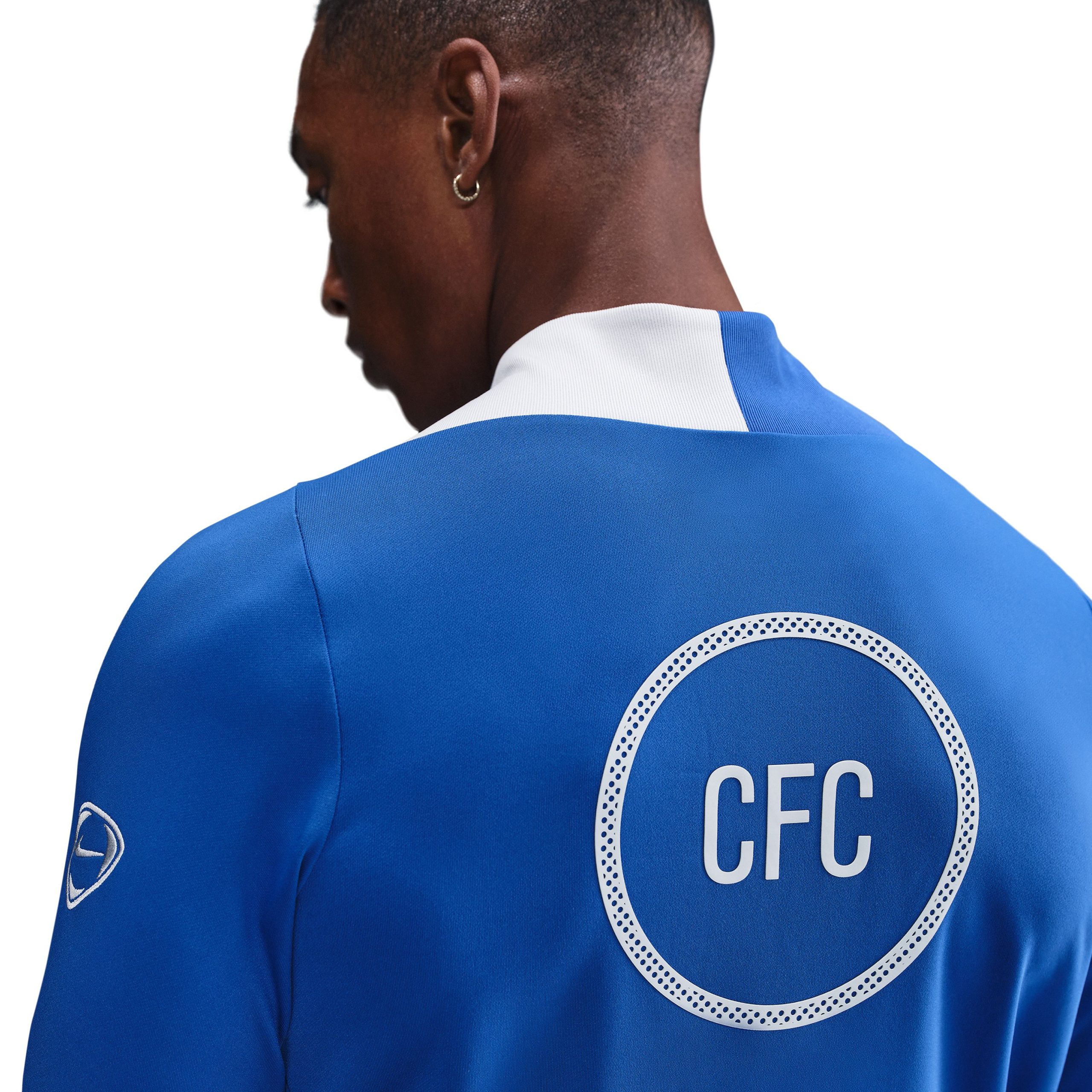 Nike Chelsea Strike Trainingstrui 1/4-Zip 2025-2026 Blauw Wit Nike Chelsea Strike Trainingstrui 1/4-Zip 2025-2026 Blauw Wit - Afbeelding 2