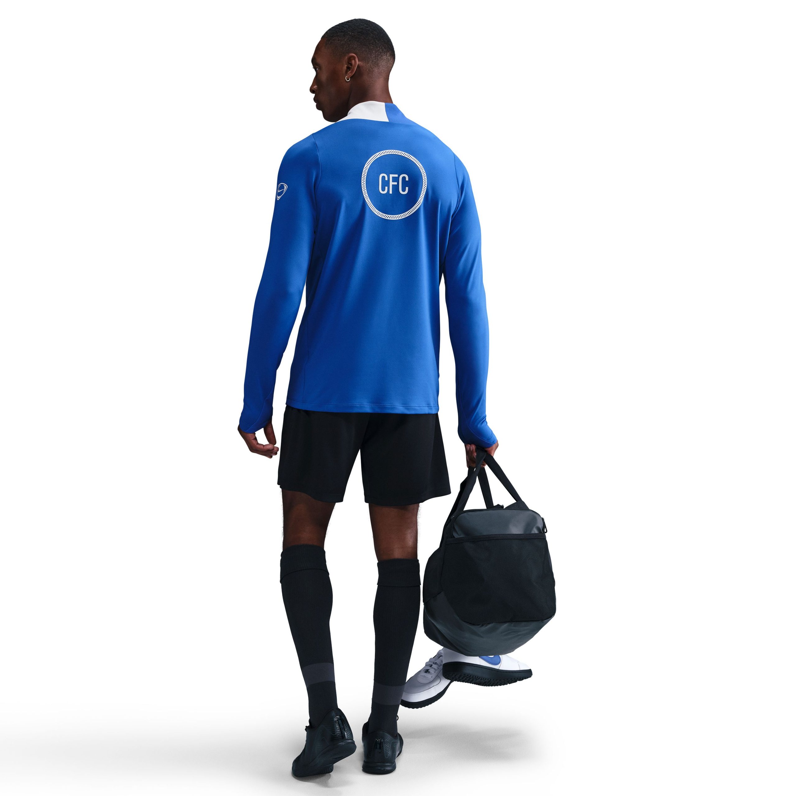 Nike Chelsea Strike Trainingstrui 1/4-Zip 2025-2026 Blauw Wit Nike Chelsea Strike Trainingstrui 1/4-Zip 2025-2026 Blauw Wit - Afbeelding 5
