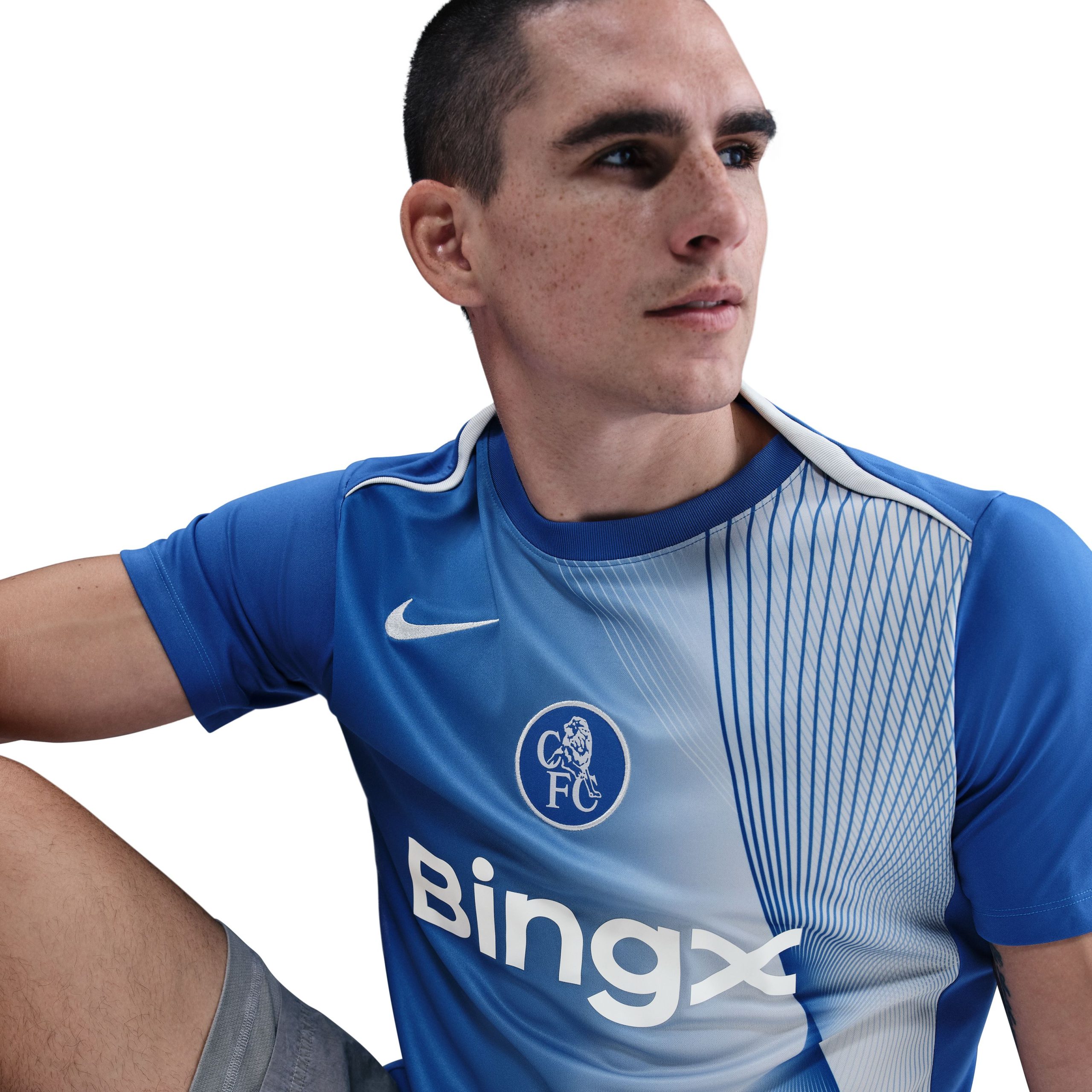 Nike Chelsea Pre-Match Trainingsshirt 2025-2026 Blauw Wit Nike Chelsea Pre-Match Trainingsshirt 2025-2026 Blauw Wit - Afbeelding 6