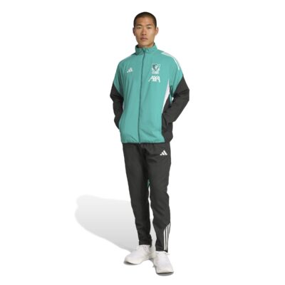 Adidas Liverpool Presentatie Trainingspak Full-Zip Europees 2025-2026 Groen Zwart Wit