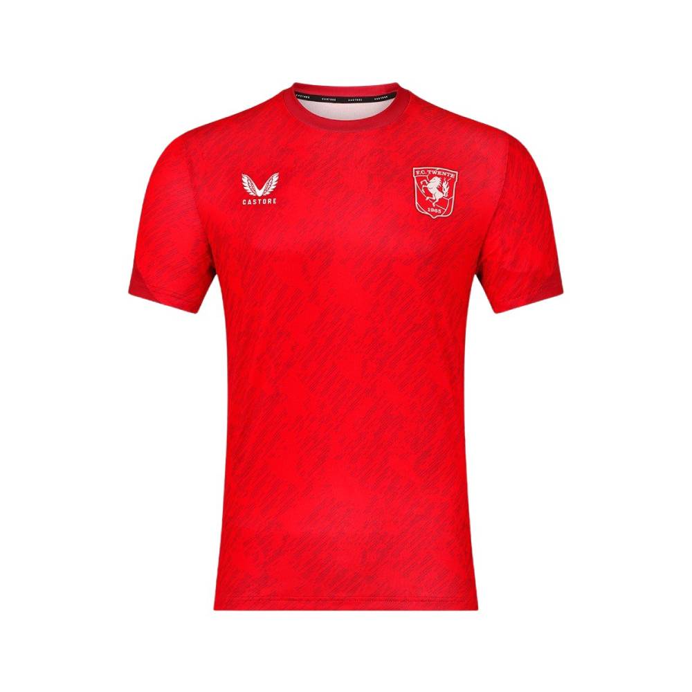 Castore FC Twente Pre-Match Trainingsshirt 2025-2026 Rood Castore FC Twente Pre-Match Trainingsshirt 2025-2026 Rood