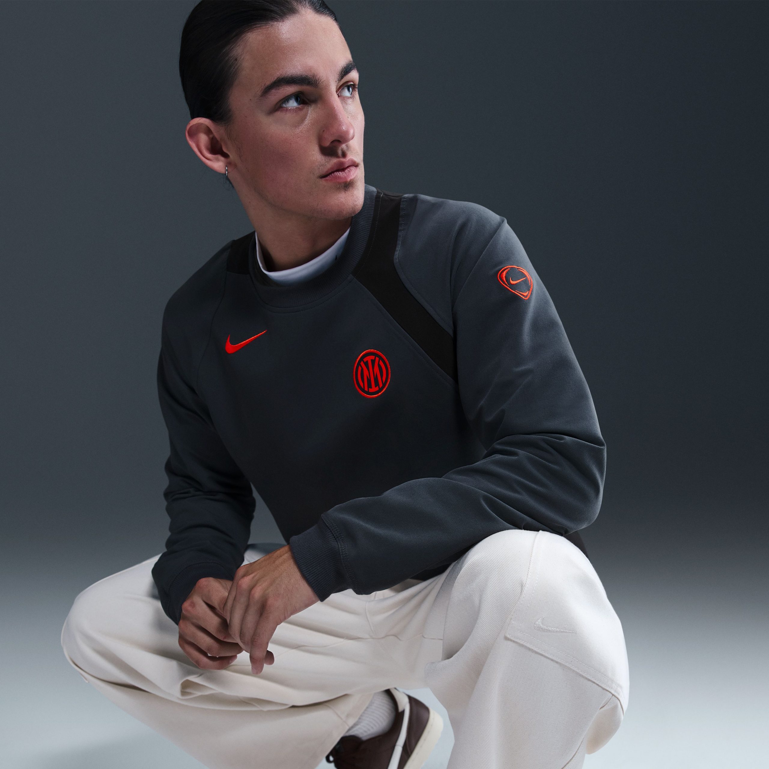 Nike Inter Milan Total 90 Trainingstrui 2025-2026 Donkerblauw Oranjeroze Nike Inter Milan Total 90 Trainingstrui 2025-2026 Donkerblauw Oranjeroze - foto 4