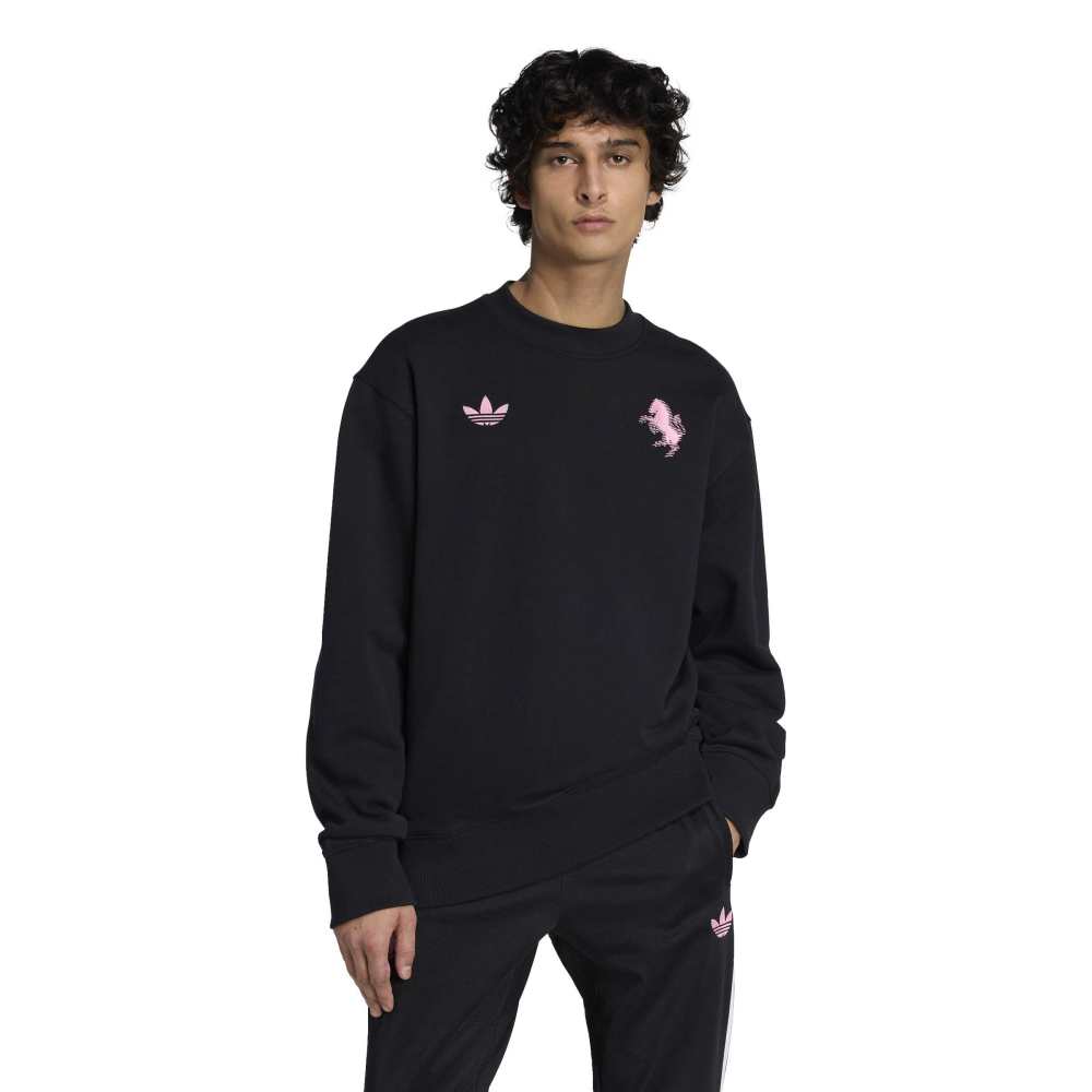 Adidas Juventus Lifestyler Crew Sweater Zwart Roze Adidas Juventus Lifestyler Crew Trainingspak Zwart Roze Wit - foto 2