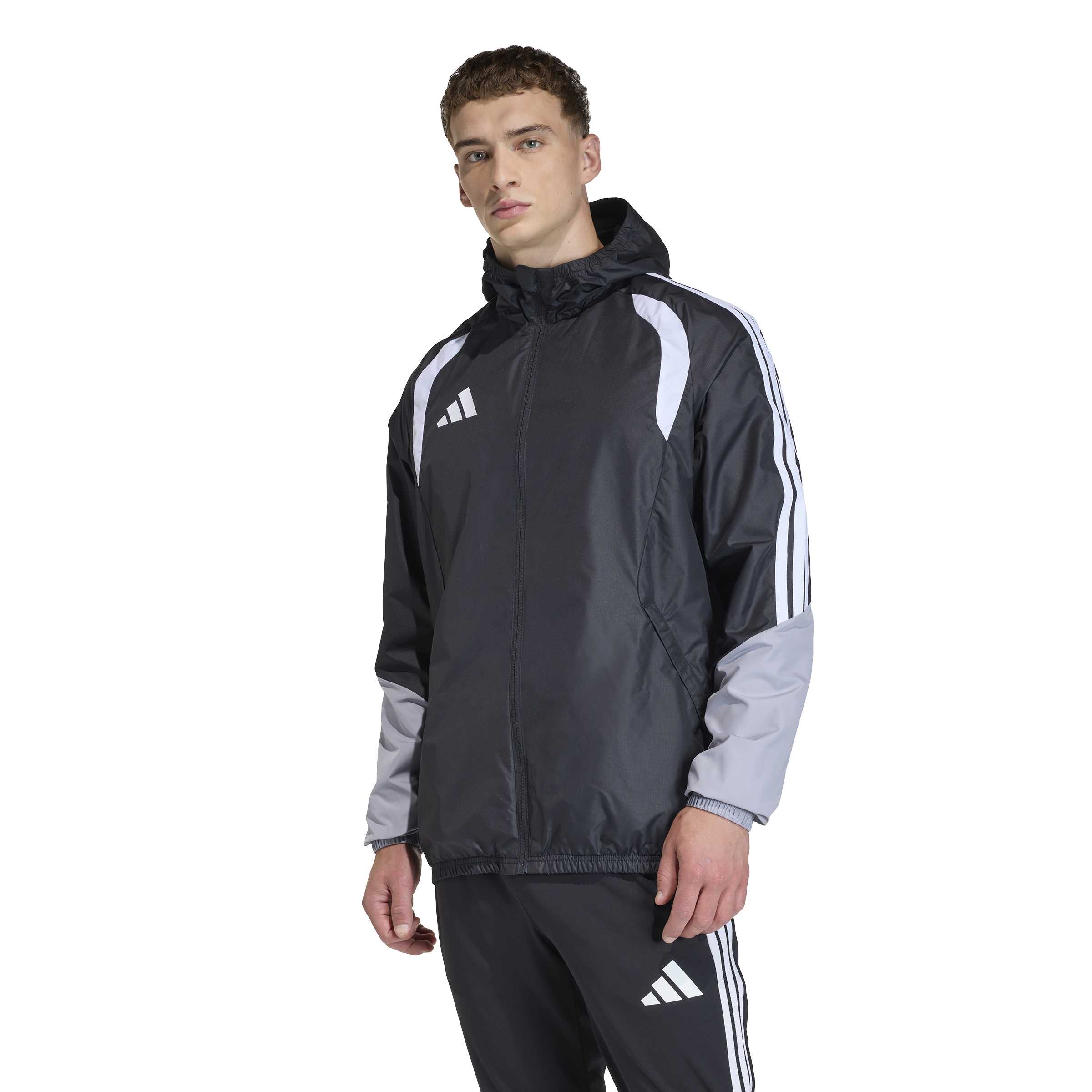 Adidas Tiro 26 Competition Allweather Jack Zwart Grijs Adidas Tiro 26 Competition Allweather Jack Zwart Grijs