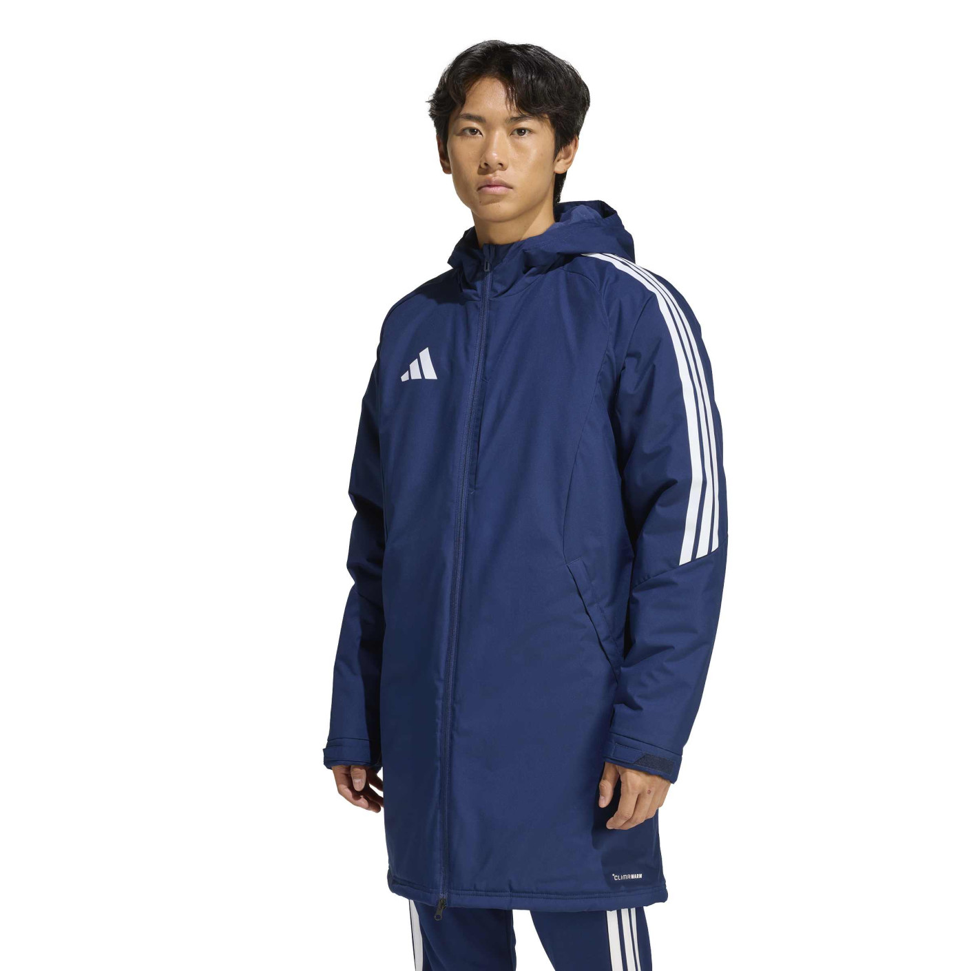 Adidas Tiro 26 Lange Winterjas Donkerblauw Wit Adidas Tiro 26 Lange Winterjas Donkerblauw Wit