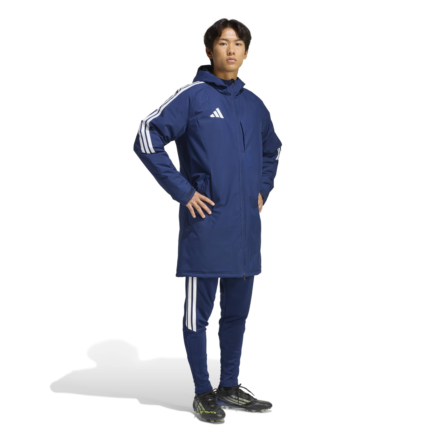Adidas Tiro 26 Lange Winterjas Donkerblauw Wit Adidas Tiro 26 Lange Winterjas Donkerblauw Wit - Afbeelding 4