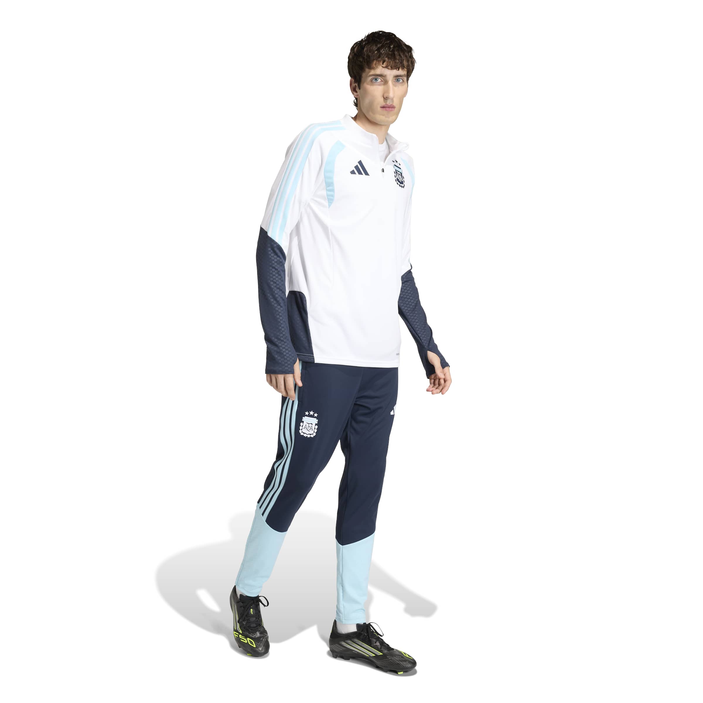 Adidas Argentinië Trainingspak 1/4-Zip 2026-2028 Wit Donkerblauw Lichtblauw Adidas Argentinië Trainingspak 1/4-Zip 2026-2028 Wit Donkerblauw Lichtblauw - Afbeelding 2