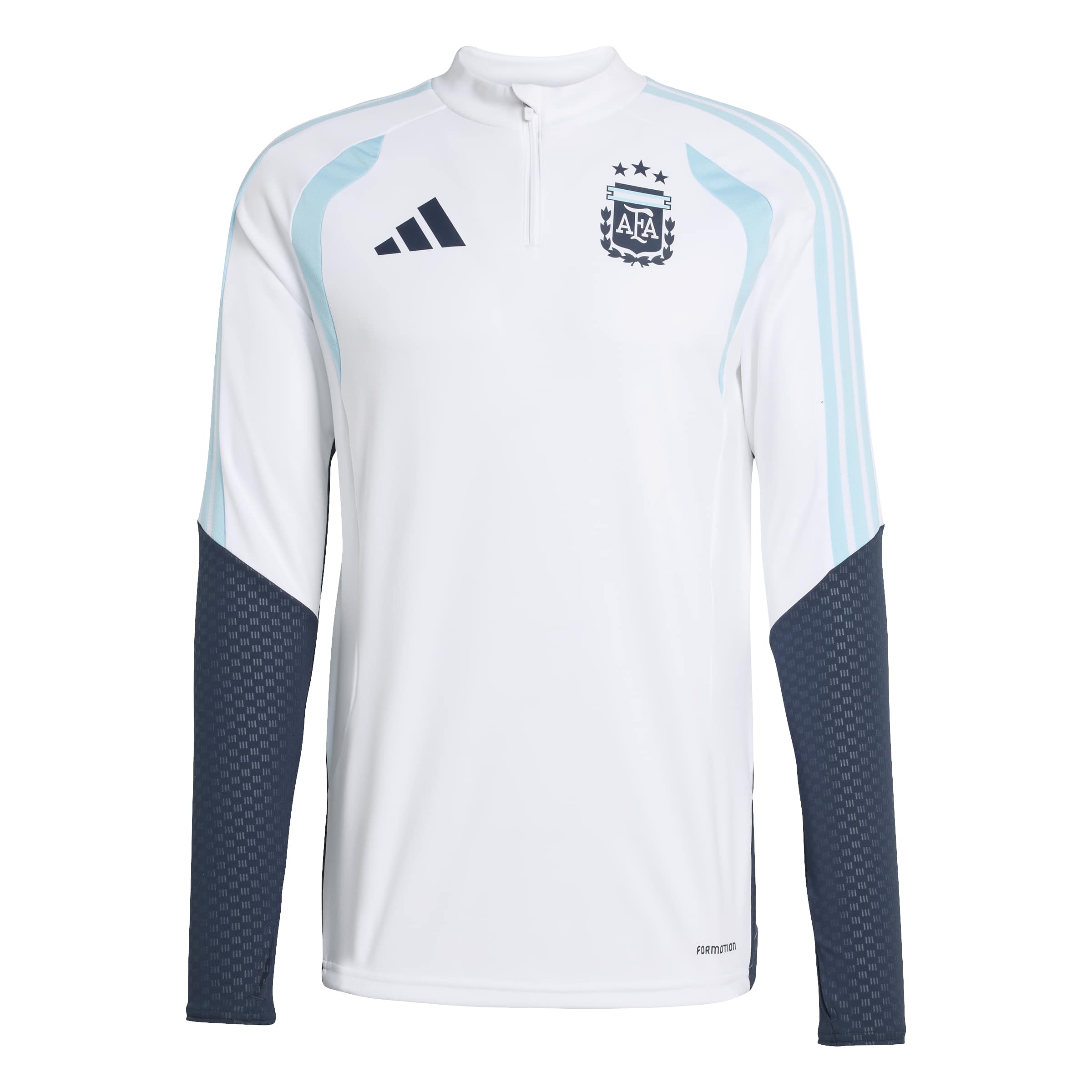Adidas Argentinië Trainingstrui 1/4-Zip 2026-2028 Wit Donkerblauw Lichtblauw Adidas Argentinië Trainingstrui 1/4-Zip 2026-2028 Wit Donkerblauw Lichtblauw - Afbeelding 7