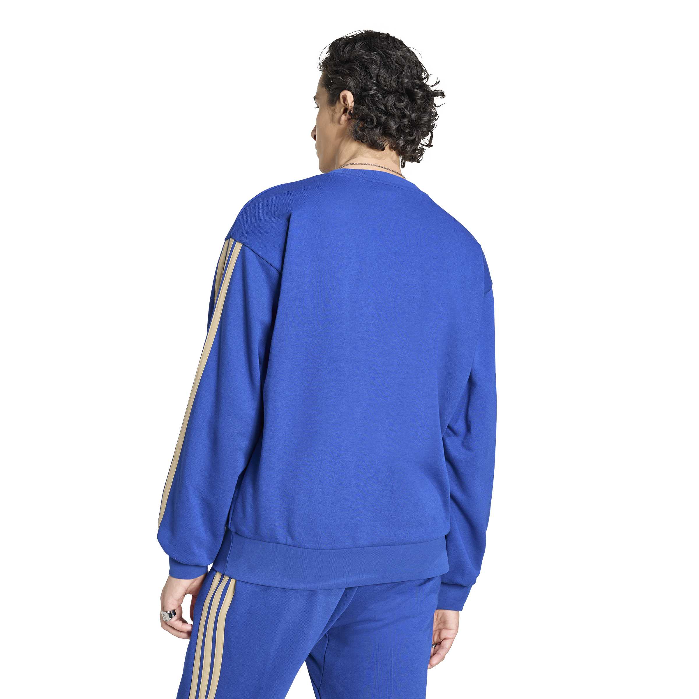 Adidas Italië DNA Crew Sweater 2026-2028 Blauw Goud Adidas Italië DNA Crew Sweater 2026-2028 Blauw Goud - foto 2