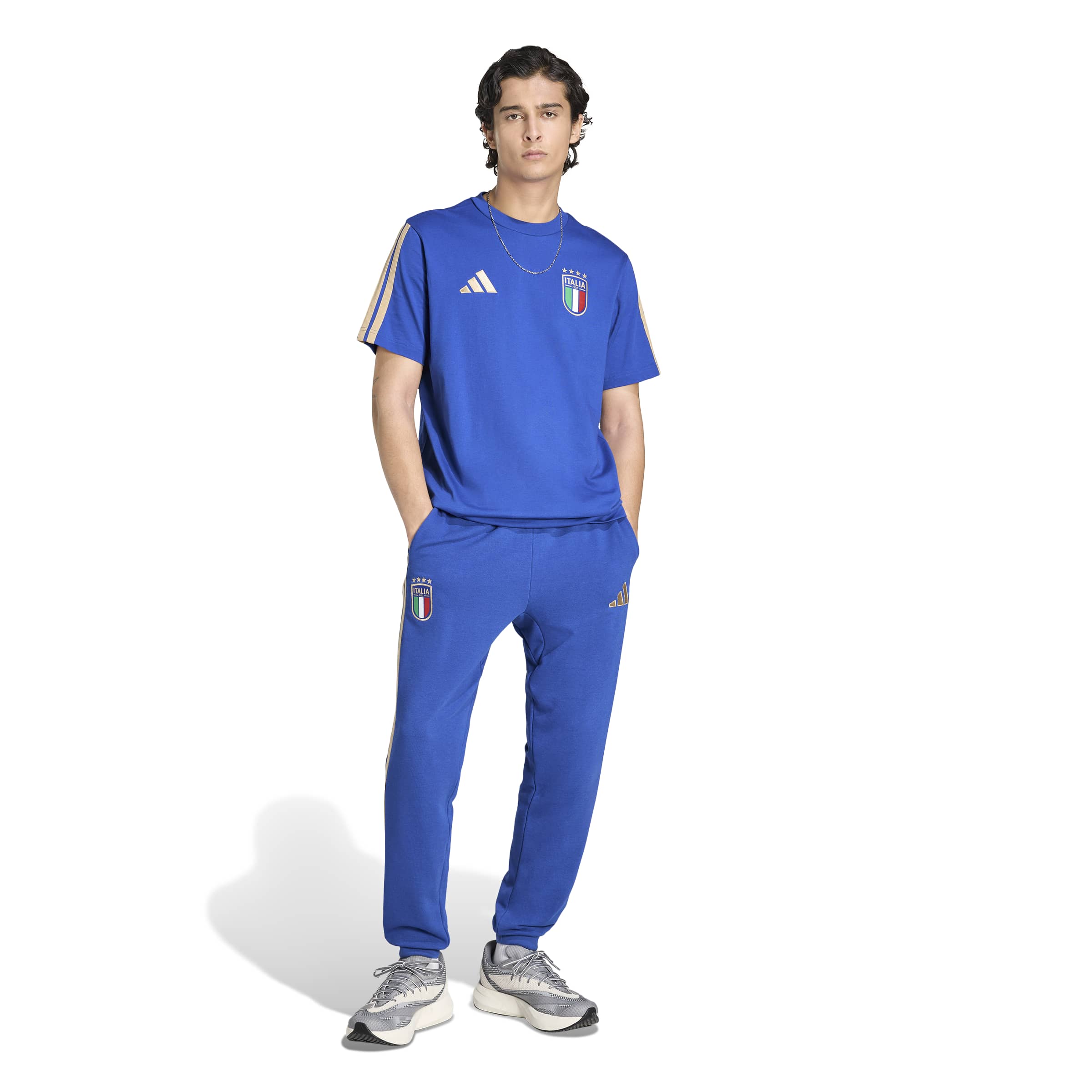 Adidas Italië DNA Joggingbroek 2026-2028 Blauw Goud Adidas Italië DNA Joggingbroek 2026-2028 Blauw Goud - foto 5