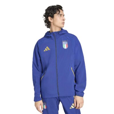 Adidas Italië Tiro Travel Trainingsjack 2026-2028 Blauw Goud