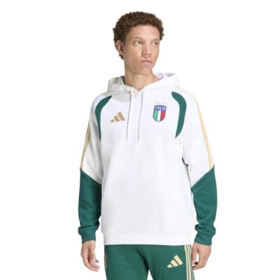 Adidas Italië Sweat Hoodie 2026-2028 Wit Groen Goud