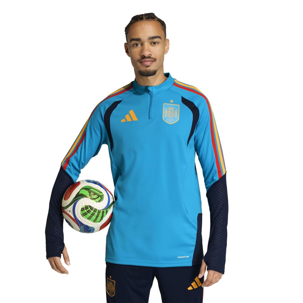 Adidas Spanje Trainingstrui 1/4-Zip 2026-2028 Lichtblauw Donkerblauw Geel Adidas Spanje Trainingstrui 1/4-Zip 2026-2028 Lichtblauw Donkerblauw Geel