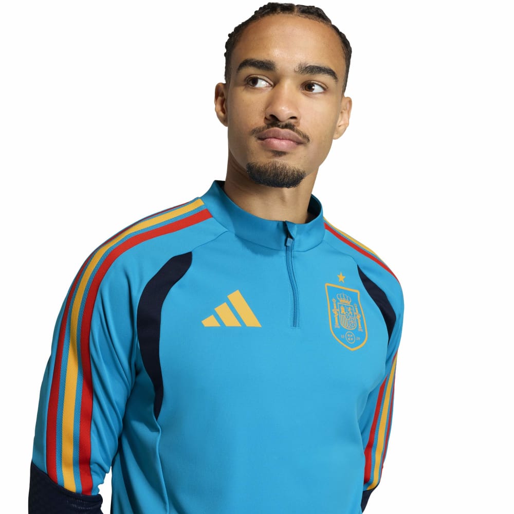 Adidas Spanje Trainingstrui 1/4-Zip 2026-2028 Lichtblauw Donkerblauw Geel Adidas Spanje Trainingstrui 1/4-Zip 2026-2028 Lichtblauw Donkerblauw Geel - Afbeelding 3